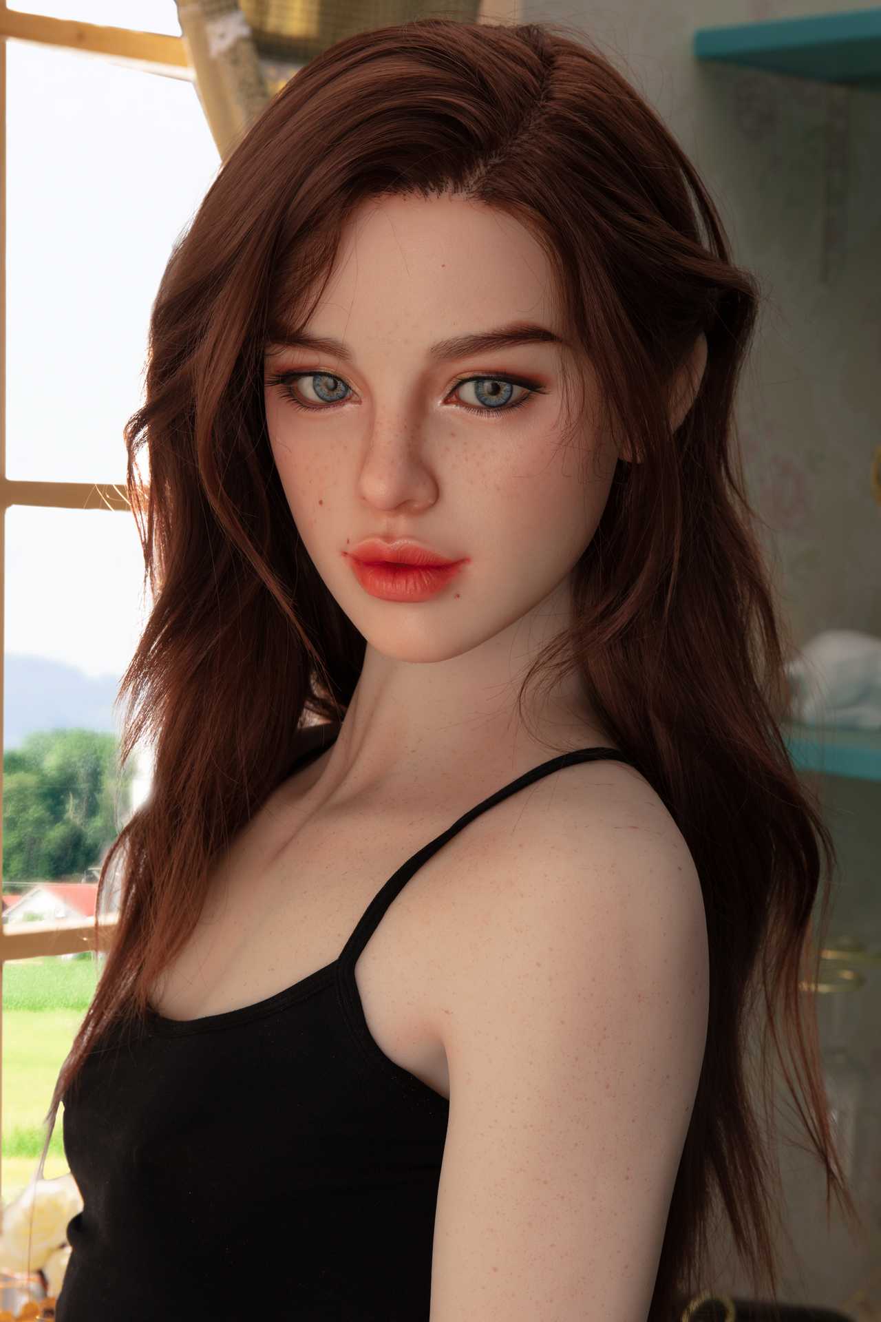 Tamsin: 171cm Starpery Sex Doll with Small A Cup Breasts and Hot Freckled Face Anmodolls Starpery