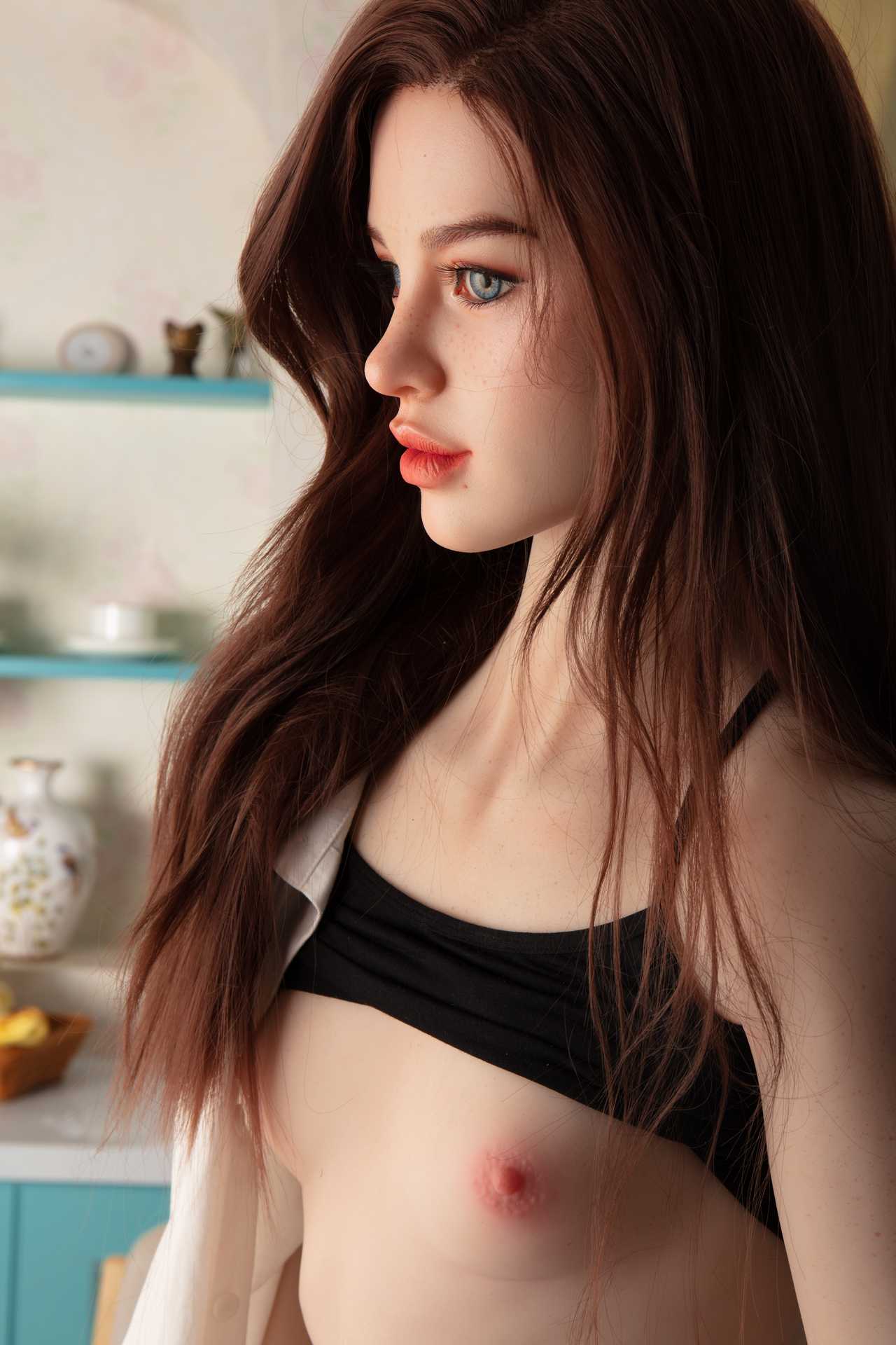 Tamsin: 171cm Starpery Sex Doll with Small A Cup Breasts and Hot Freckled Face Anmodolls Starpery