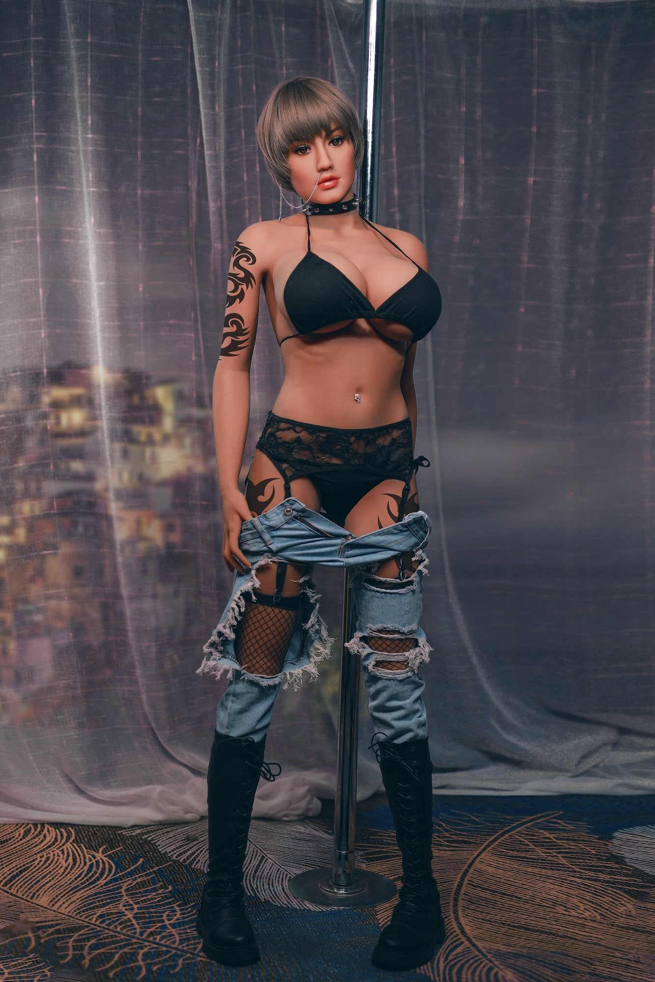 Sexy Riya: 171cm Hot Body and Big Breasts Sex Doll Smoking a Cigarette Anmodolls YL