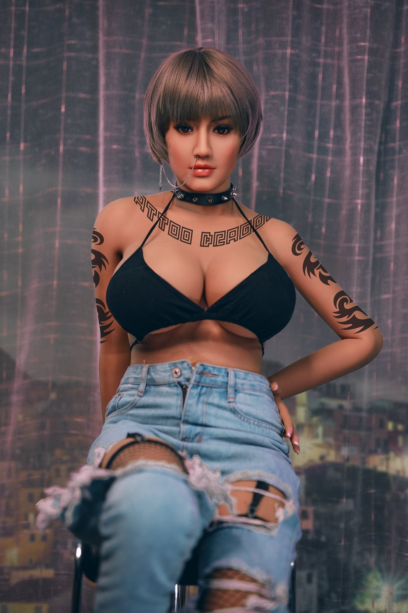 Sexy Riya: 171cm Hot Body and Big Breasts Sex Doll Smoking a Cigarette Anmodolls YL
