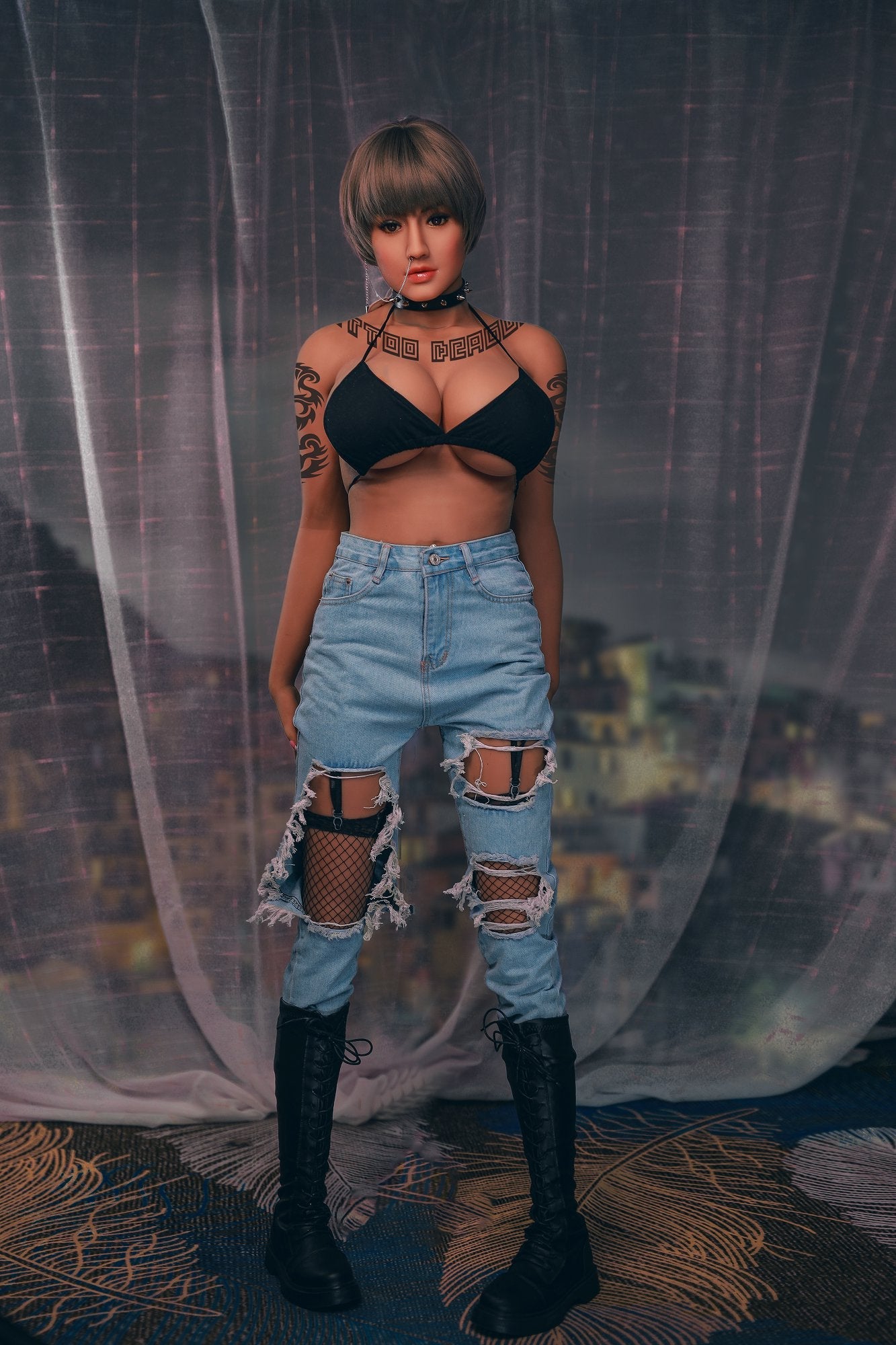 Sexy Riya: 171cm Hot Body and Big Breasts Sex Doll Smoking a Cigarette Anmodolls YL