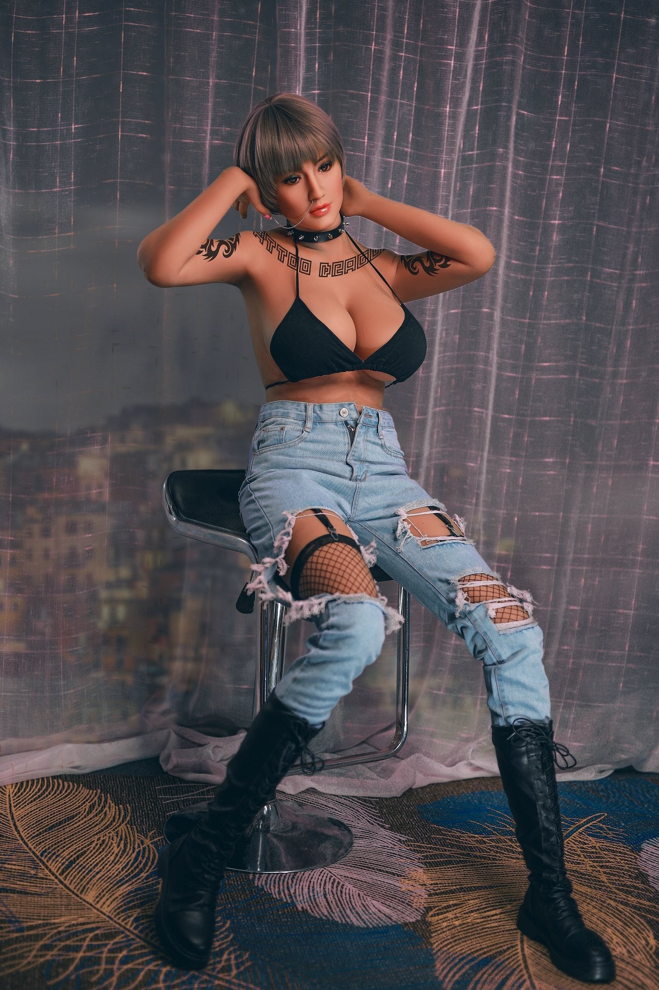 Sexy Riya: 171cm Hot Body and Big Breasts Sex Doll Smoking a Cigarette Anmodolls YL