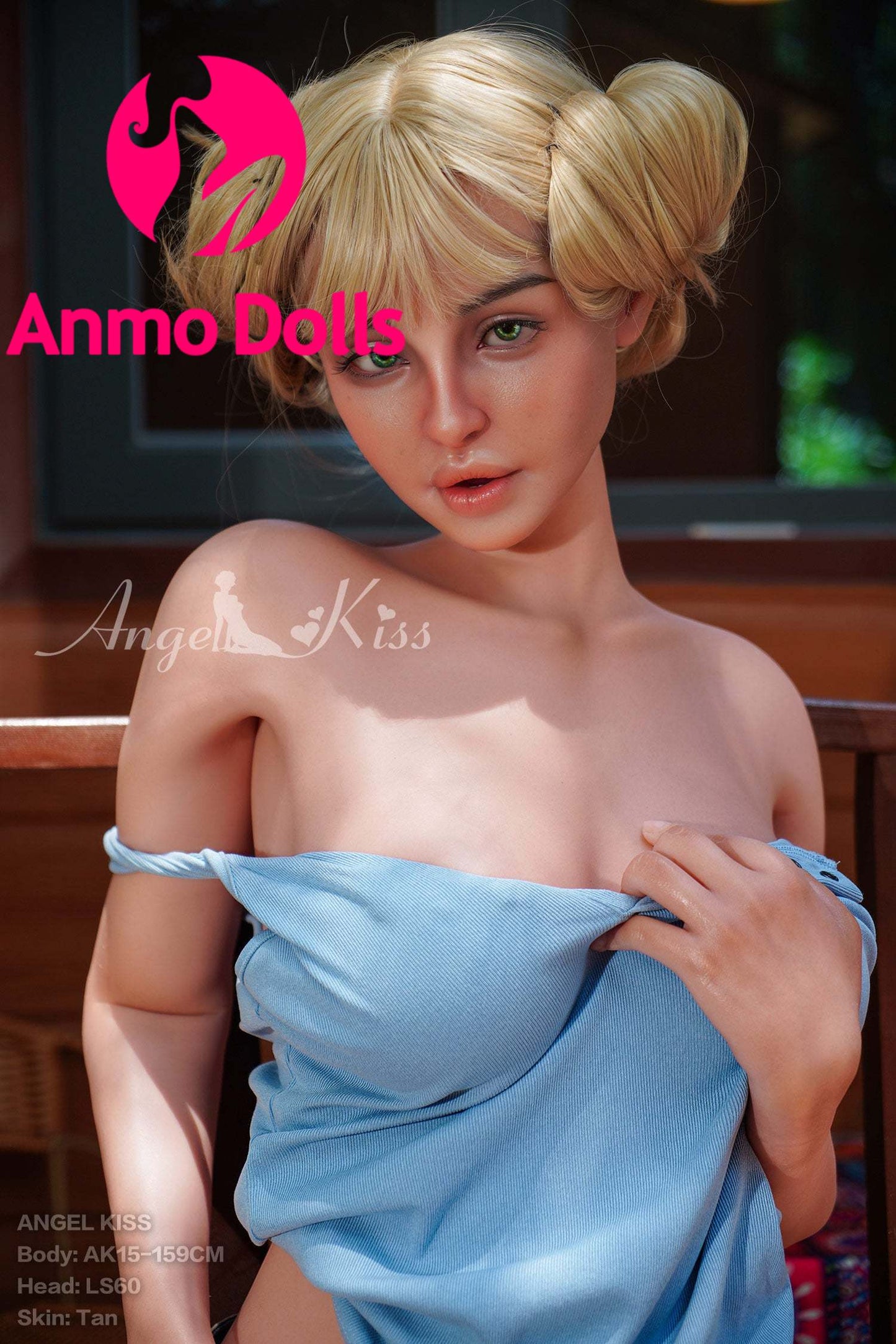 Mialia- AK159cm+LS#60 Silicone Beautiful Face sex Doll Anmodolls Angelkisslovedoll - Silicone