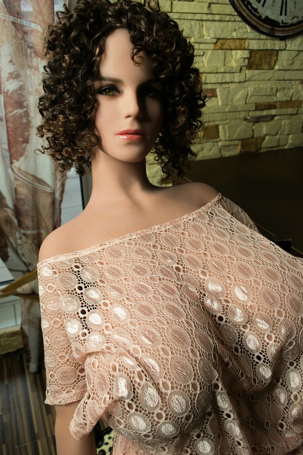 Majestic Aurora: The Curly-Haired, Buxom Beauty YL Sex Doll at 160cm Anmodolls YL