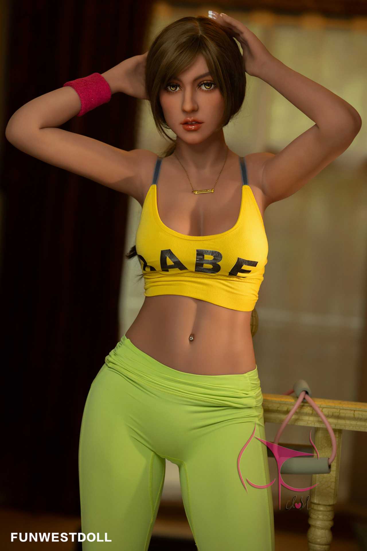 Funwest Sex Doll Bonnie: 165cm Athletic Teen Woman in Yellow Sport Outfit Anmodolls Funwest