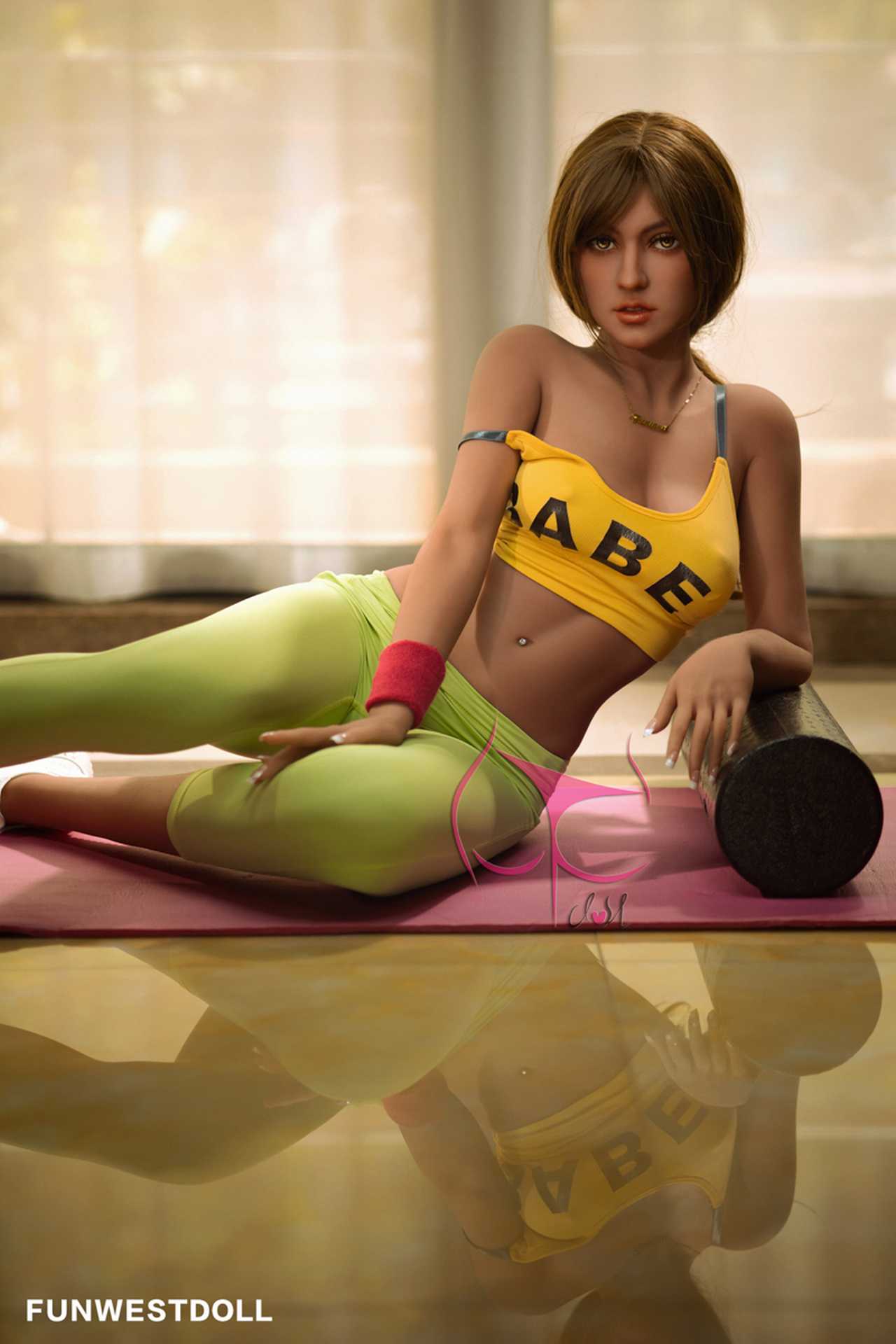 Funwest Sex Doll Bonnie: 165cm Athletic Teen Woman in Yellow Sport Outfit Anmodolls Funwest