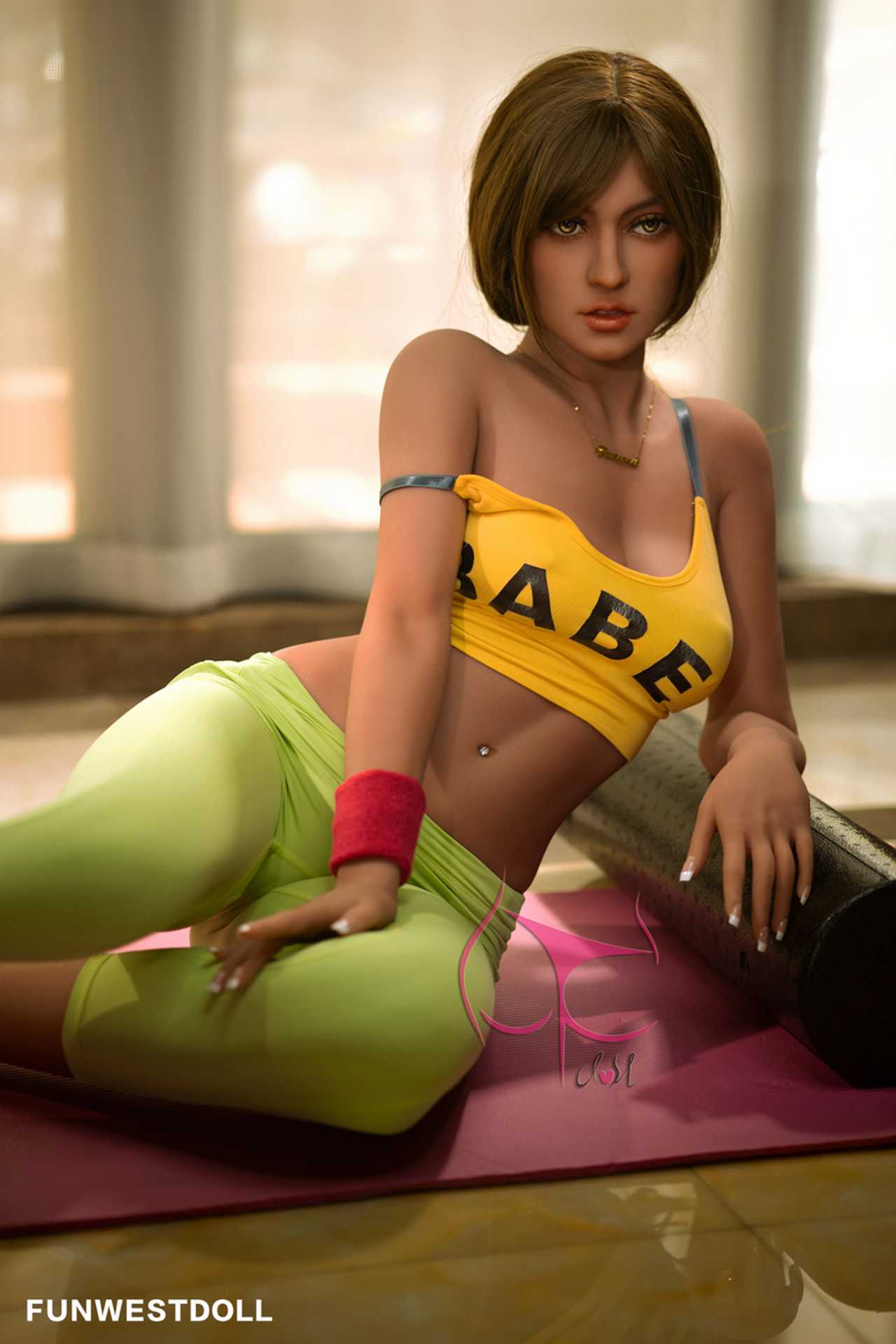 Funwest Sex Doll Bonnie: 165cm Athletic Teen Woman in Yellow Sport Outfit Anmodolls Funwest
