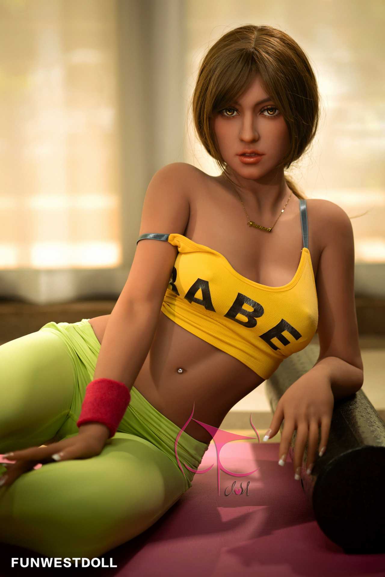 Funwest Sex Doll Bonnie: 165cm Athletic Teen Woman in Yellow Sport Outfit Anmodolls Funwest