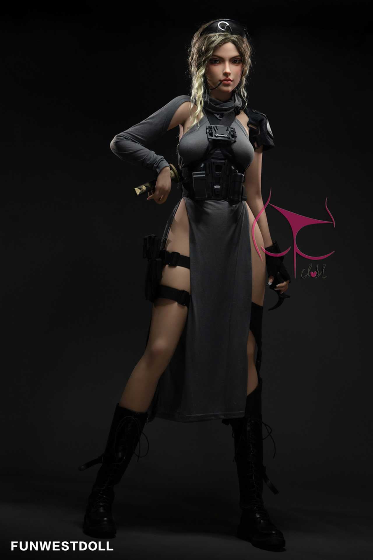 Funwest Sex Doll Zuri: 155cm Sexy Teen SWAT Team Girl with F-Cup Breasts Anmodolls Funwest