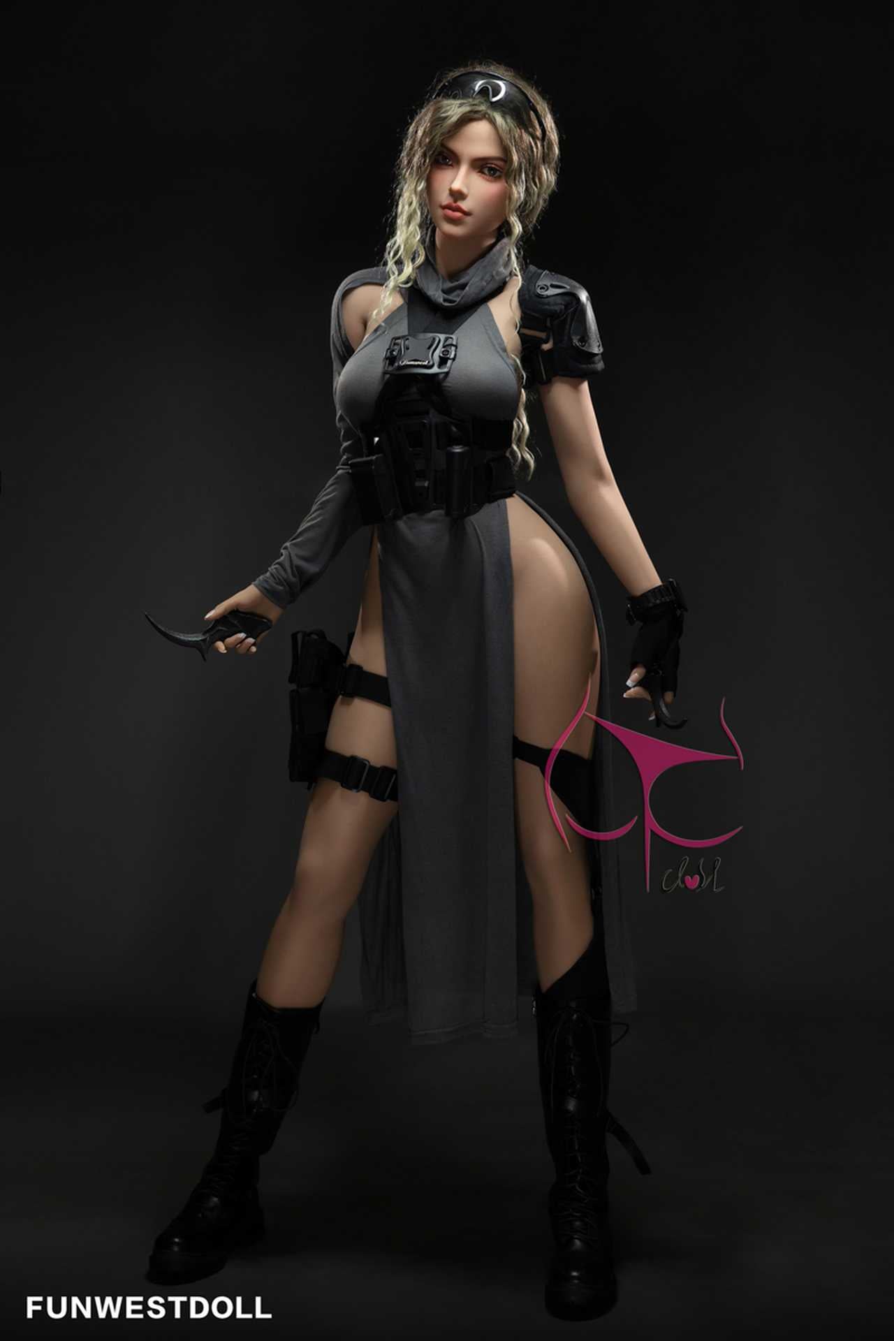 Funwest Sex Doll Zuri: 155cm Sexy Teen SWAT Team Girl with F-Cup Breasts Anmodolls Funwest