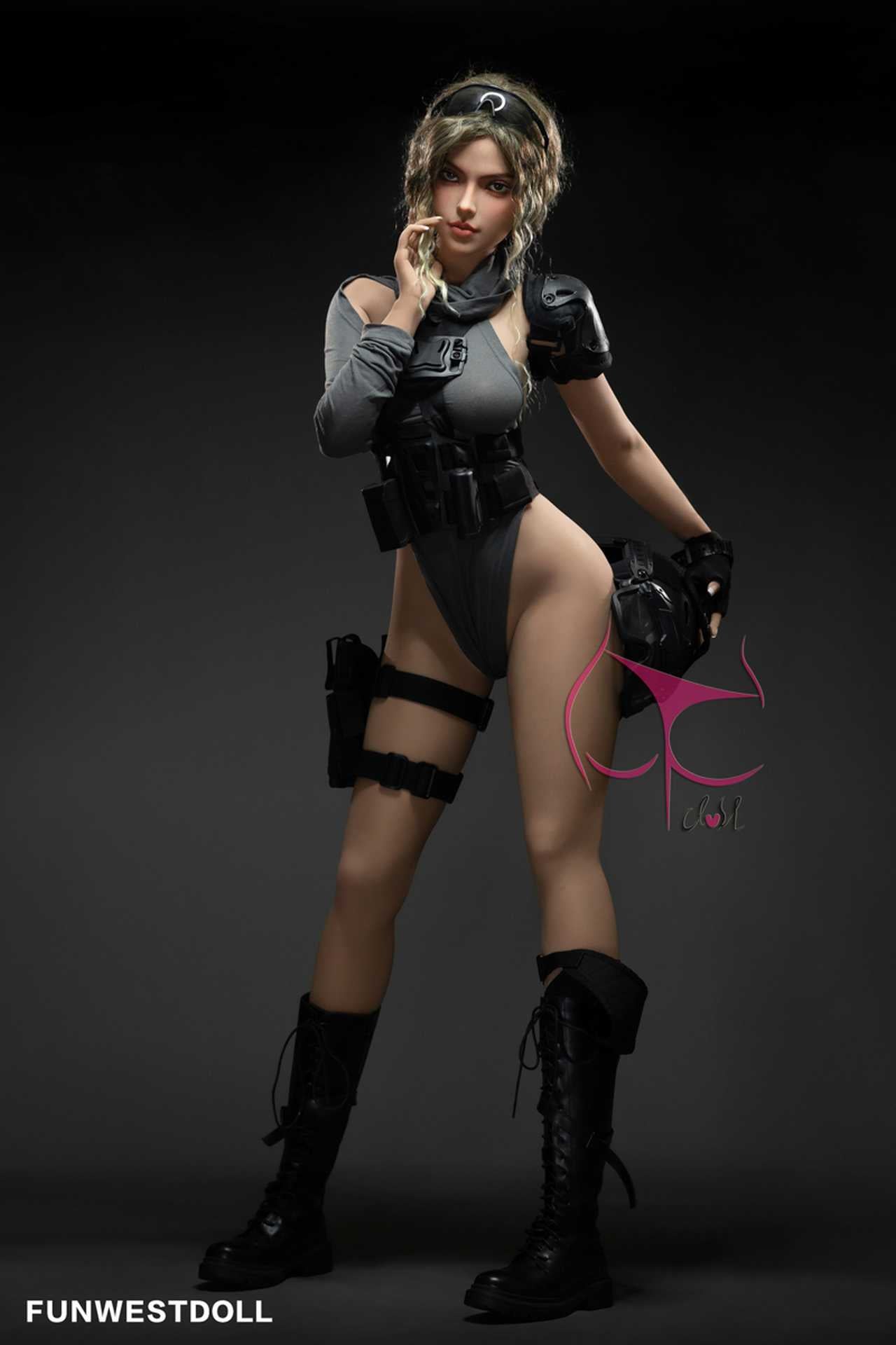 Funwest Sex Doll Zuri: 155cm Sexy Teen SWAT Team Girl with F-Cup Breasts Anmodolls Funwest