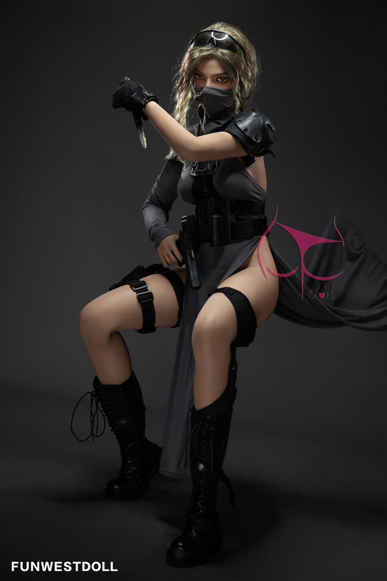Funwest Sex Doll Zuri: 155cm Sexy Teen SWAT Team Girl with F-Cup Breasts Anmodolls Funwest