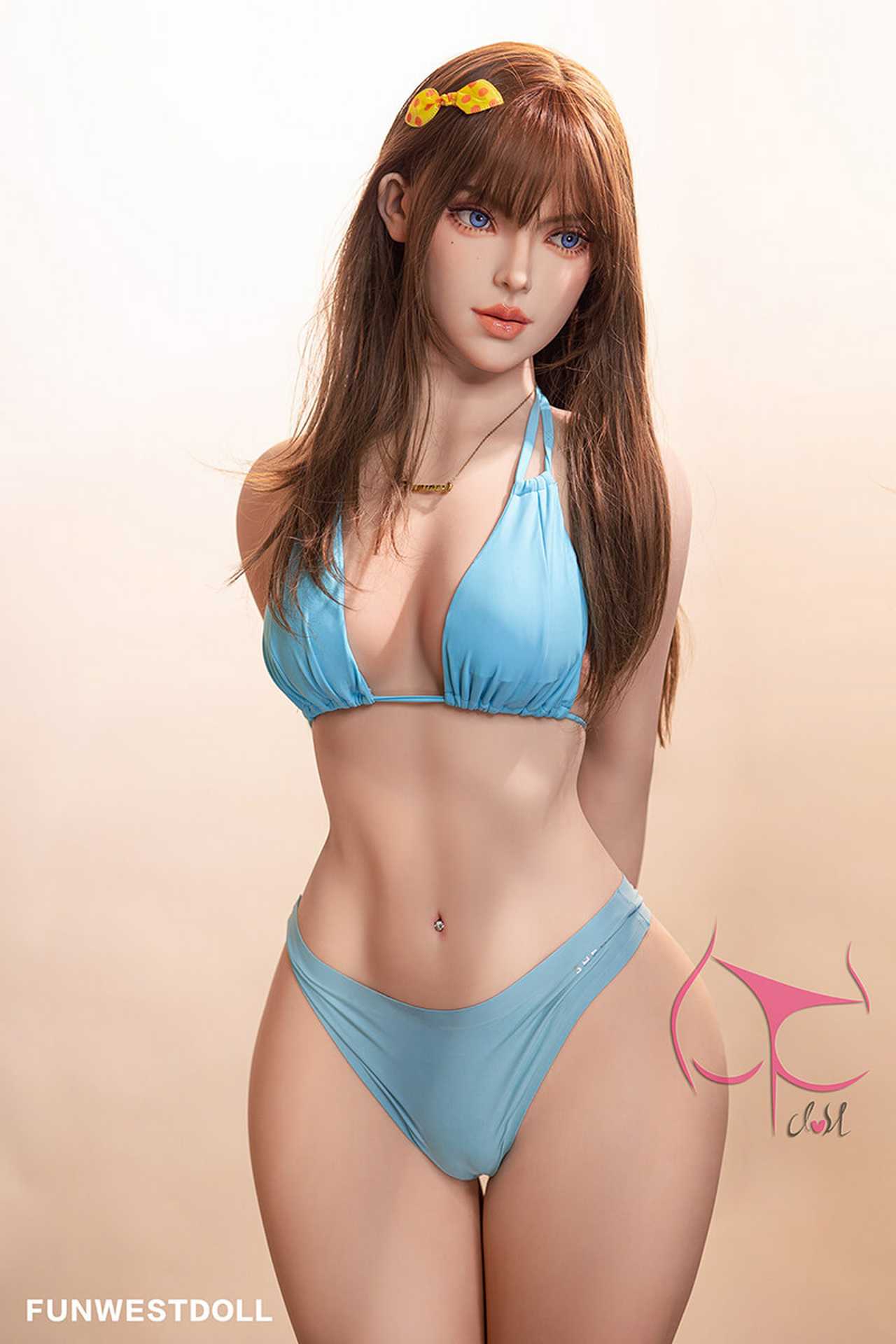 Funwest Jeanette: 157cm TPE Doll with Small C-Cup Breasts & Purple Swimwear Anmodolls Funwest