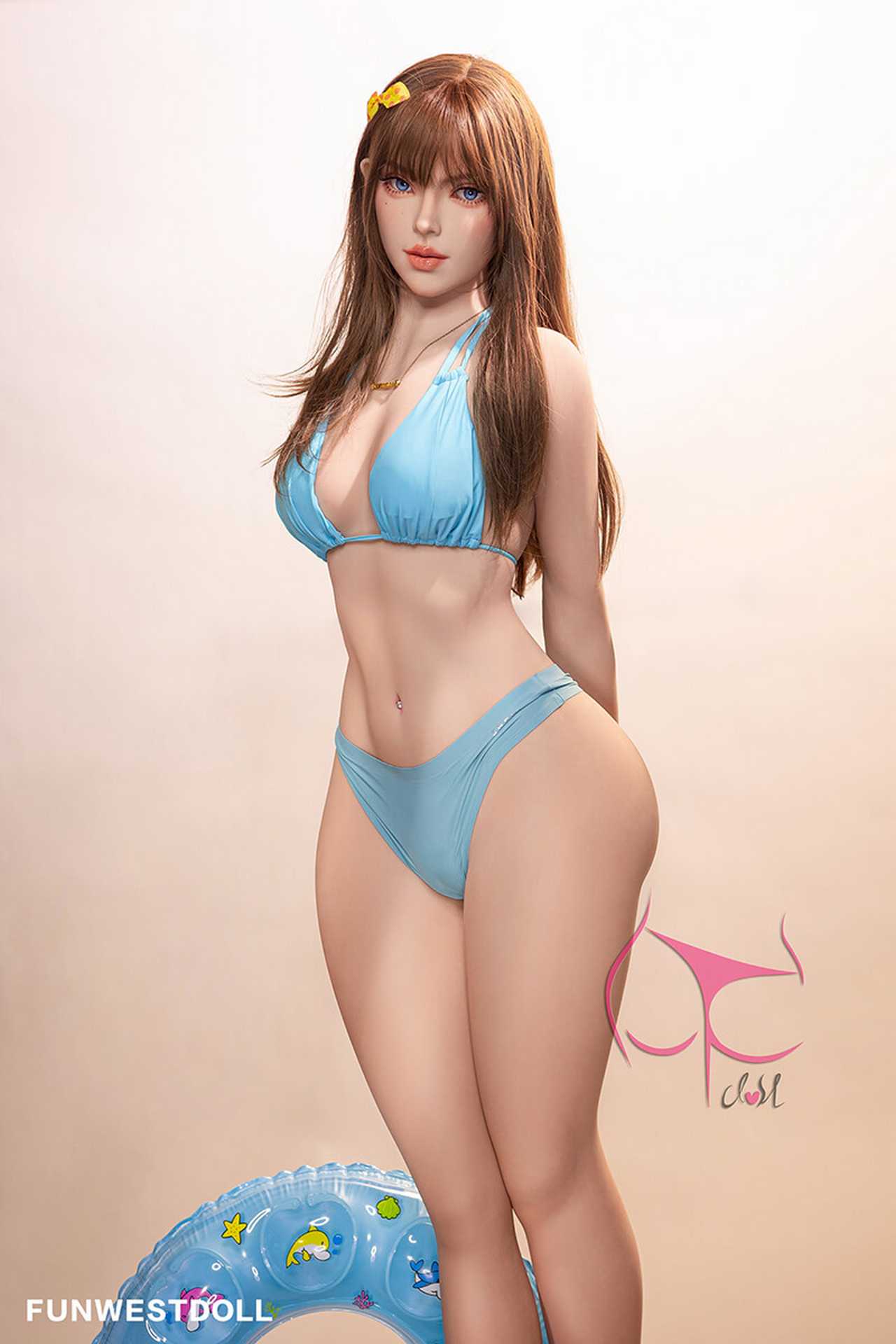 Funwest Jeanette: 157cm TPE Doll with Small C-Cup Breasts & Purple Swimwear Anmodolls Funwest