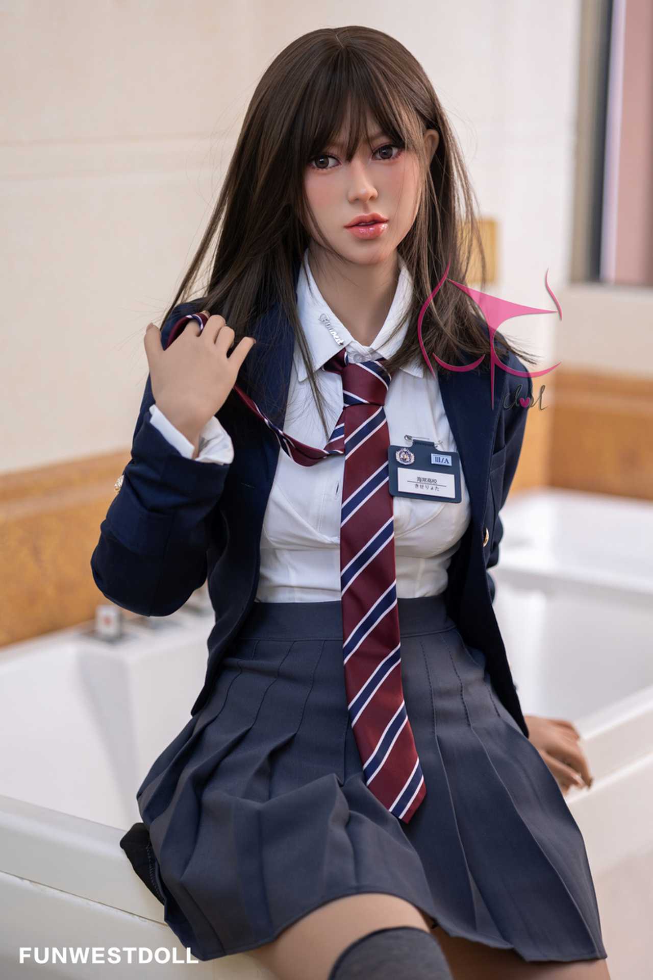 Funwest Aiyana: Teen Doll with Small C-Cup Breasts in Seductive School Outfit Anmodolls Funwest