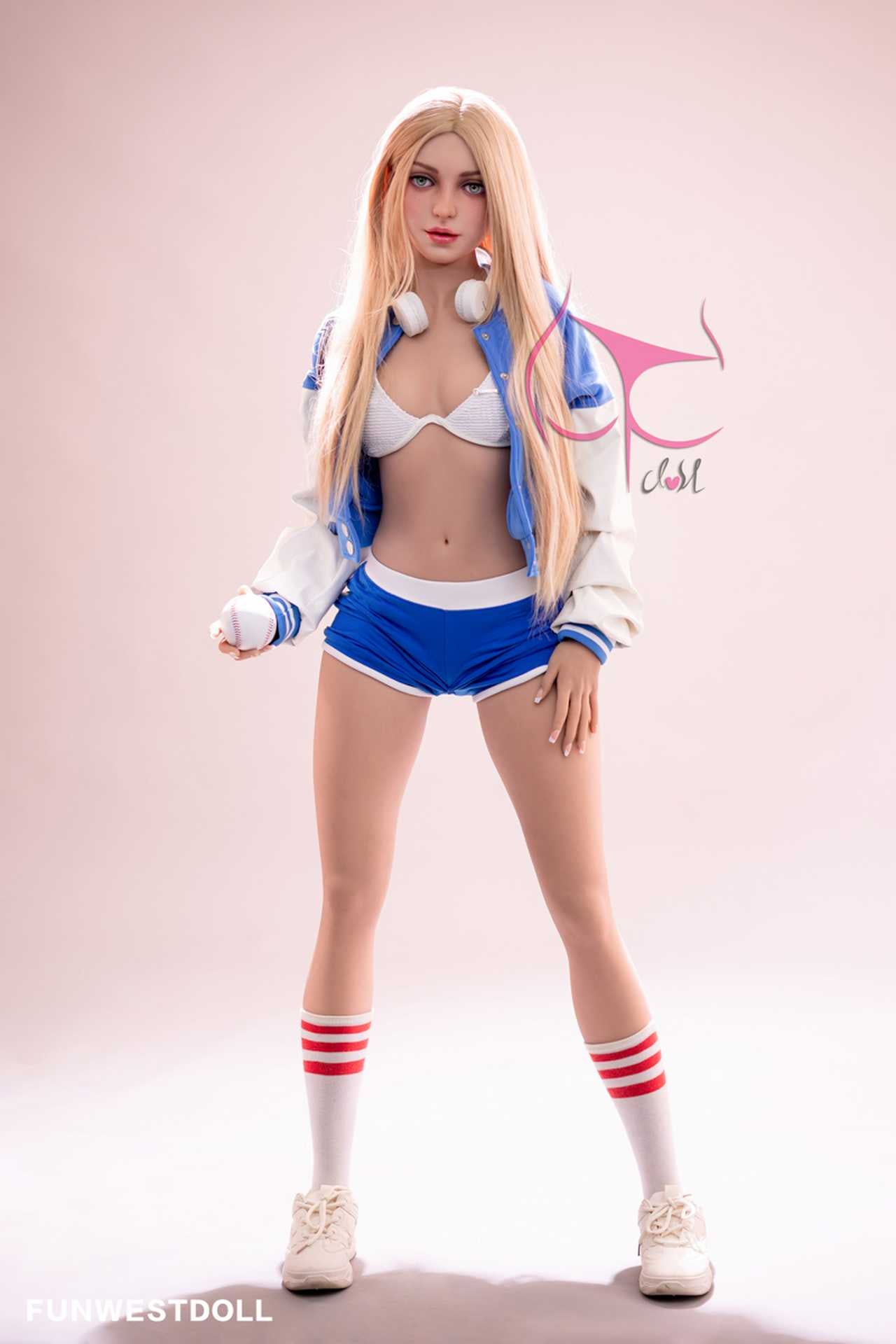 Funwest Luann: 159cm TPE Doll with A-Cup Breasts, Hot Body, and Blue Training Outfit Anmodolls Funwest