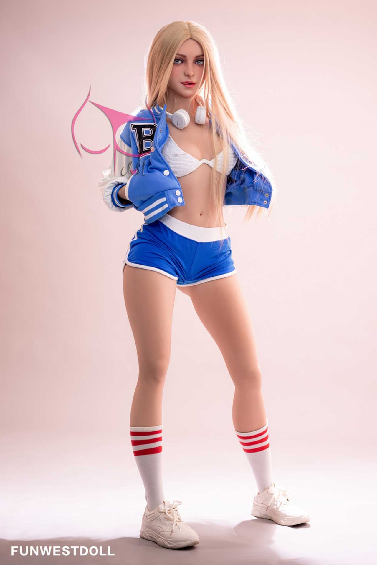 Funwest Luann: 159cm TPE Doll with A-Cup Breasts, Hot Body, and Blue Training Outfit Anmodolls Funwest