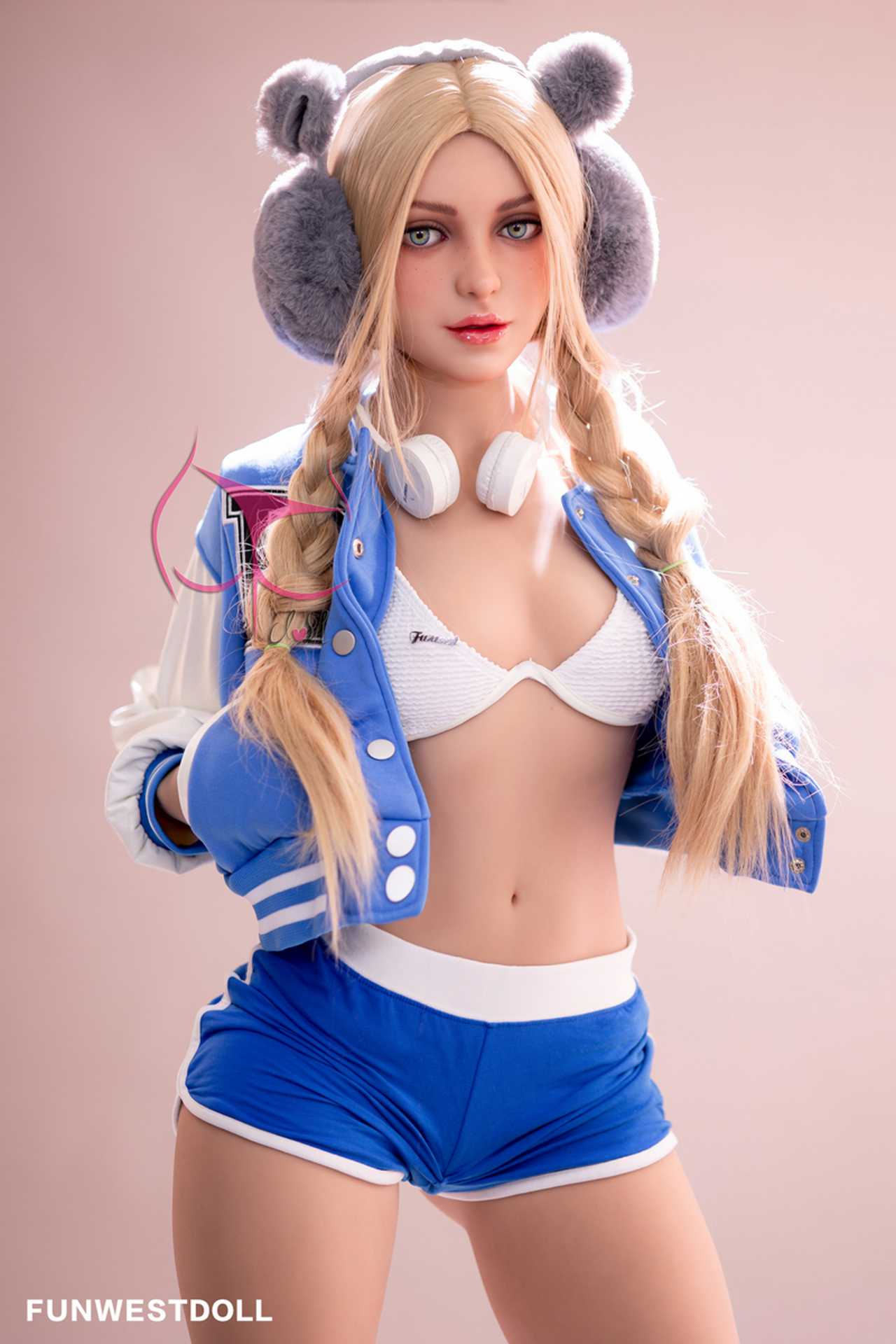 Funwest Luann: 159cm TPE Doll with A-Cup Breasts, Hot Body, and Blue Training Outfit Anmodolls Funwest