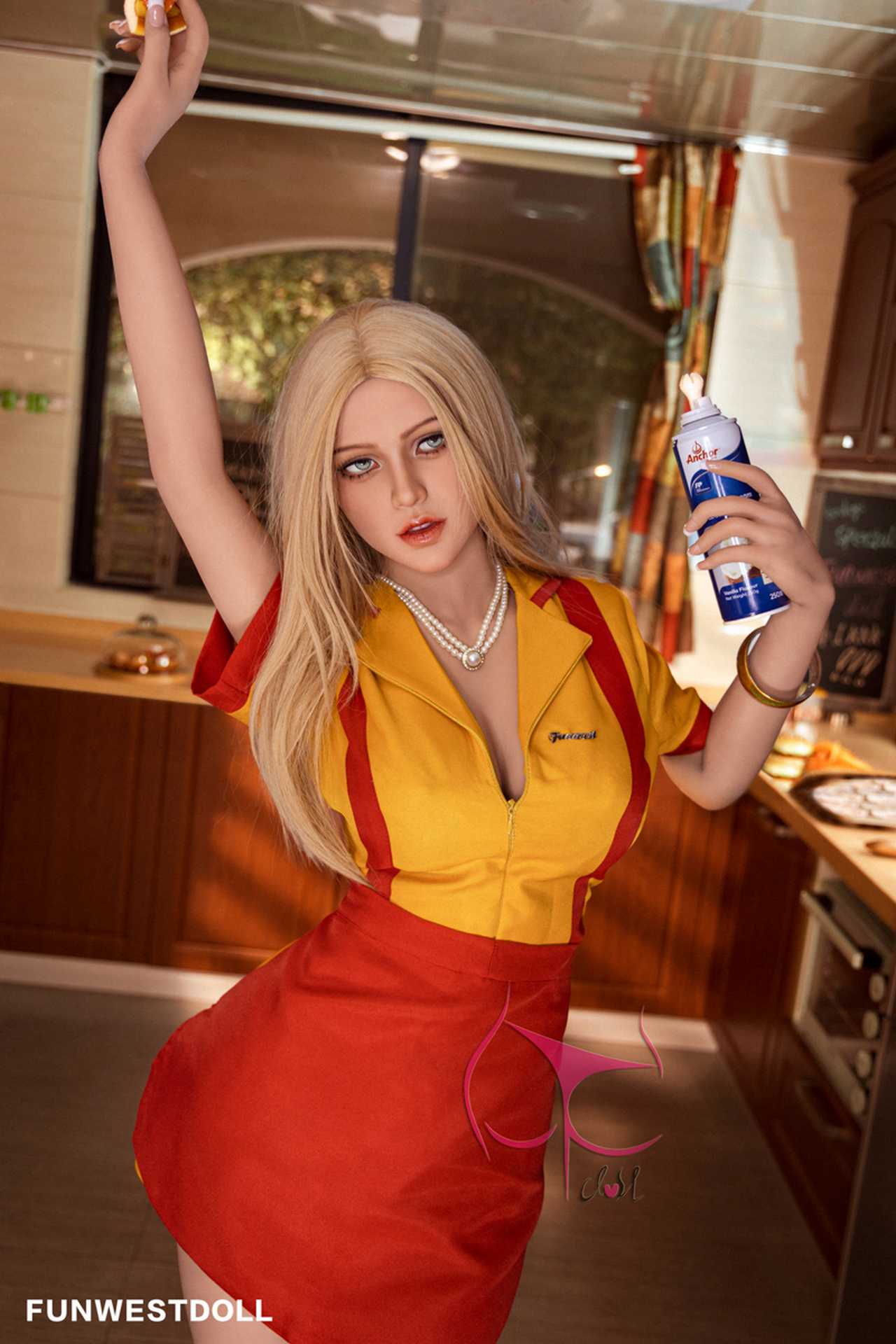 Funwest Kennedi: The 162cm Blonde Chef - A Lifelike Love Doll with F-Cup Features Anmodolls Funwest