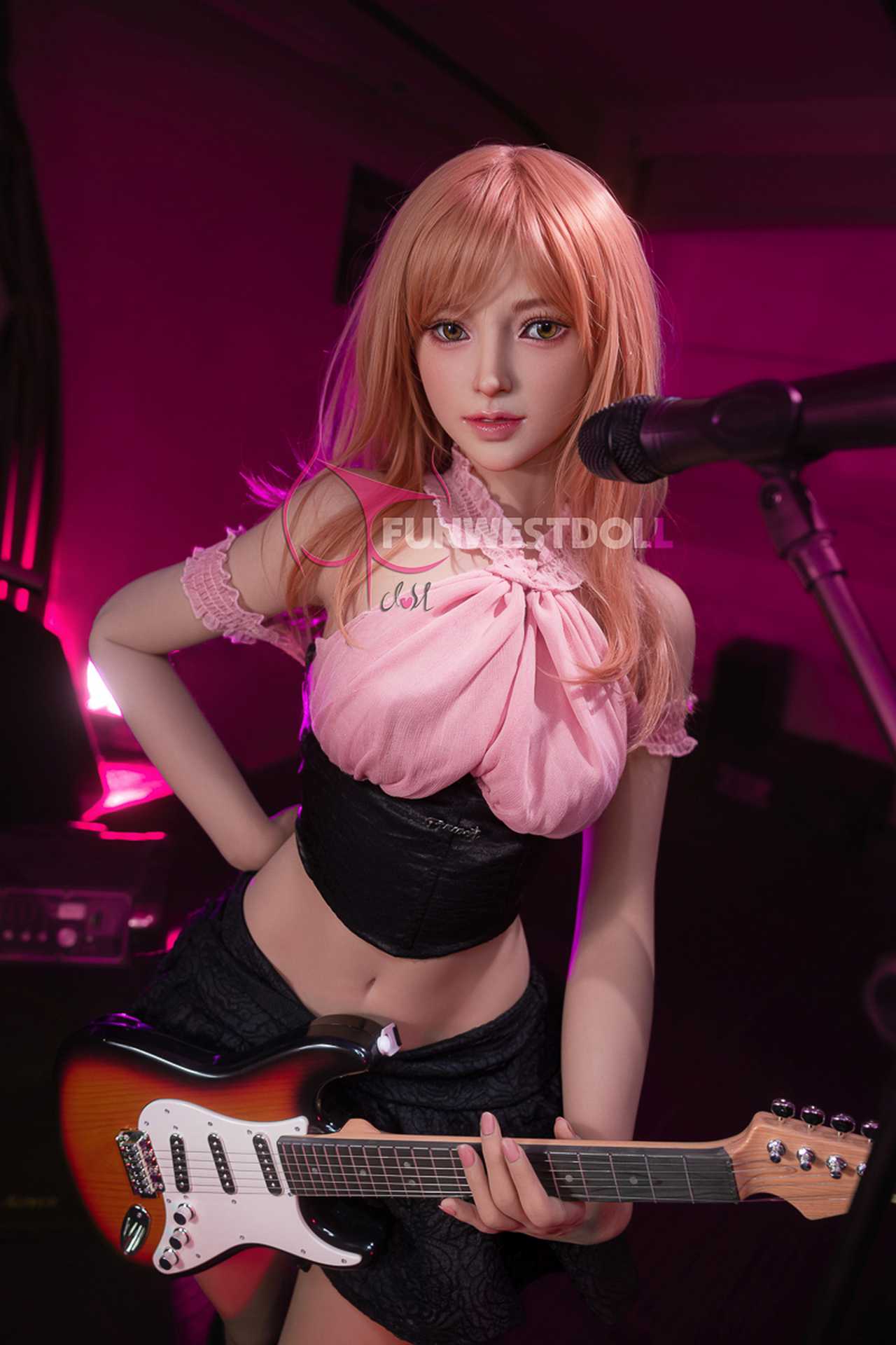 Funwest Pansy: 157cm Sexy Blonde Musician Doll with C-Cup Breasts Anmodolls Funwest