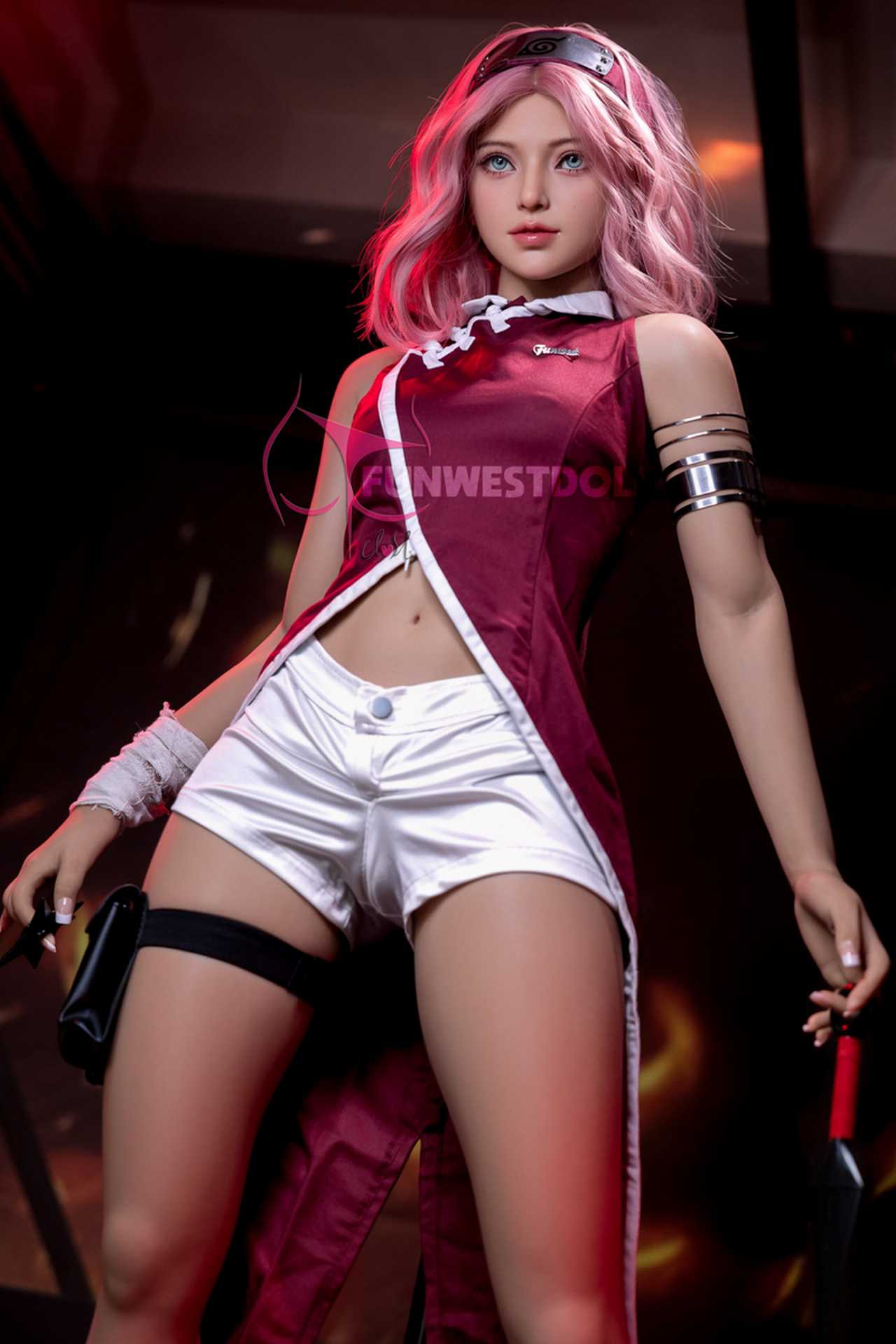 Funwest Agasha: Gray-haired Anime Superhero Doll with A-Cup Breast Anmodolls Funwest