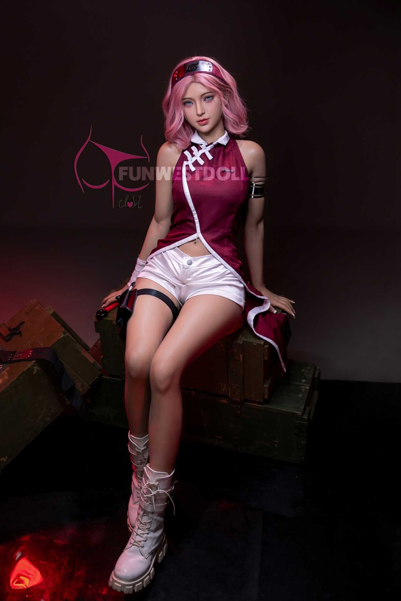 Funwest Agasha: Gray-haired Anime Superhero Doll with A-Cup Breast Anmodolls Funwest