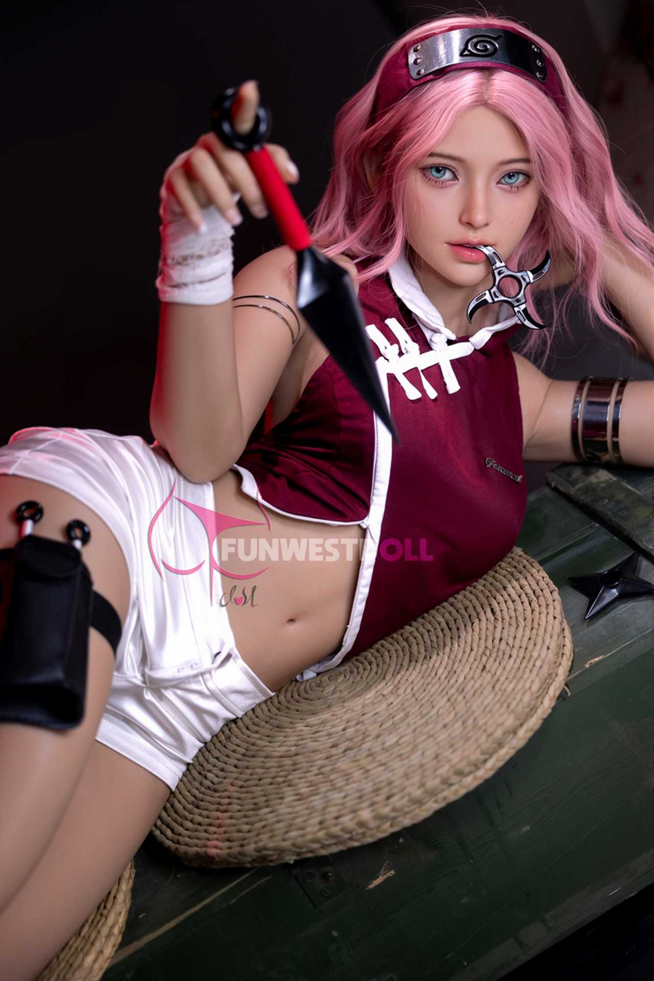 Funwest Agasha: Gray-haired Anime Superhero Doll with A-Cup Breast Anmodolls Funwest