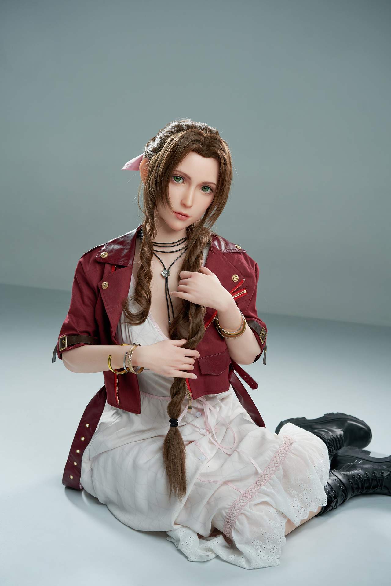 Aerith Gamelady Sex Doll: Full Silicon, 167cm, Inspired by Final Fantasy VII Anmodolls GameLady