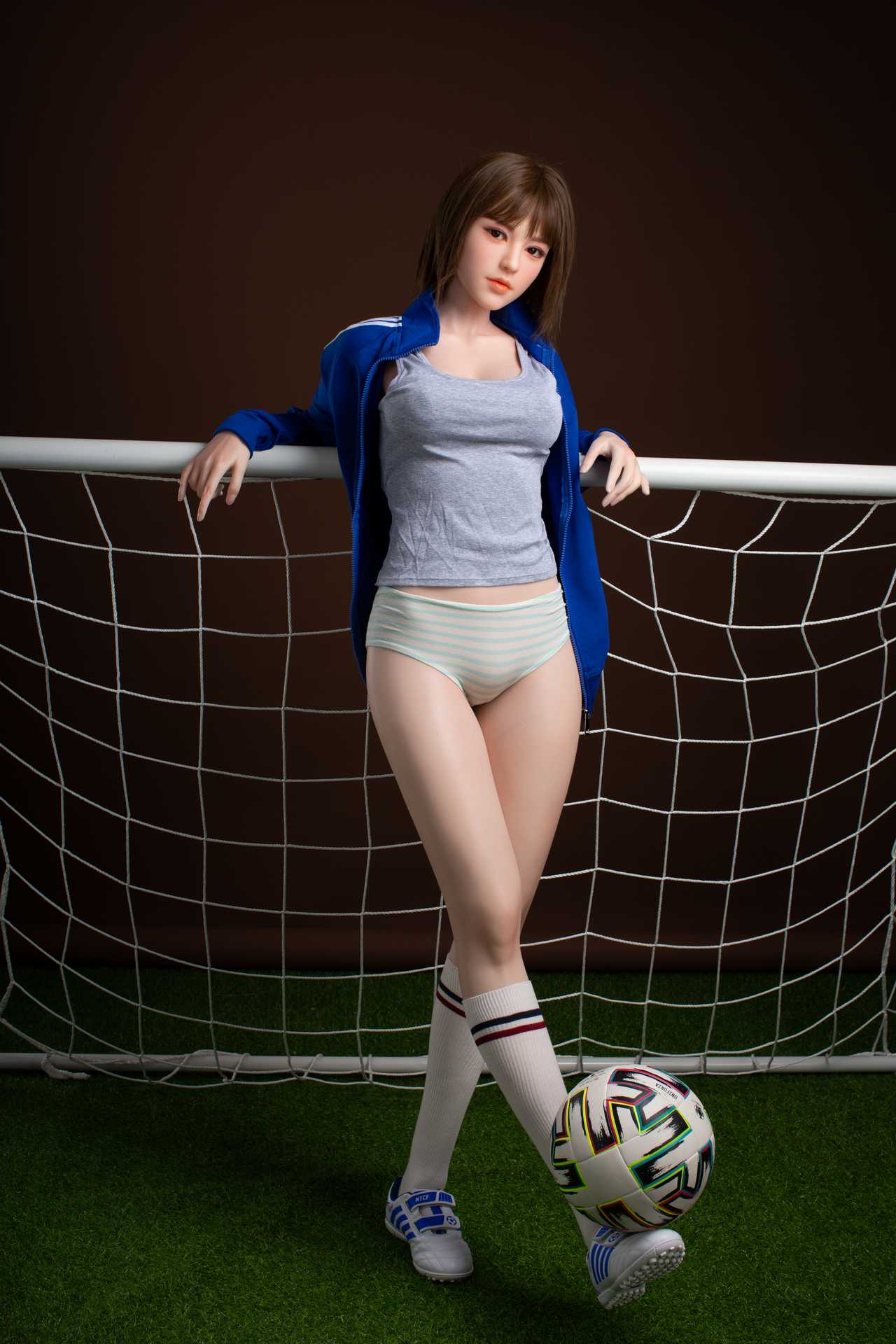 Get Oanez, the Brunette Teen Starpery Sex Doll with a Football Outfit and a Sexy Face Anmodolls Starpery