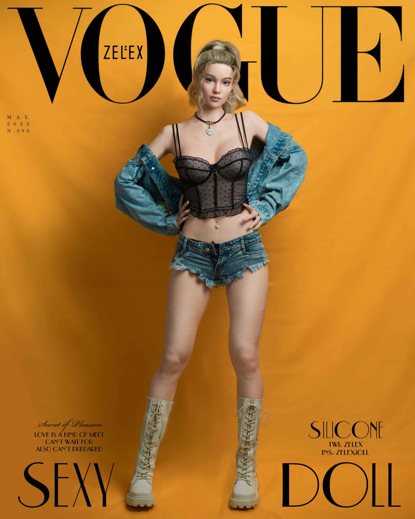 Rebecca - Magazine cover Silicone sex doll with charming eyes - Head (GE46-5) Anmodolls Zelex dolls - SILICONE