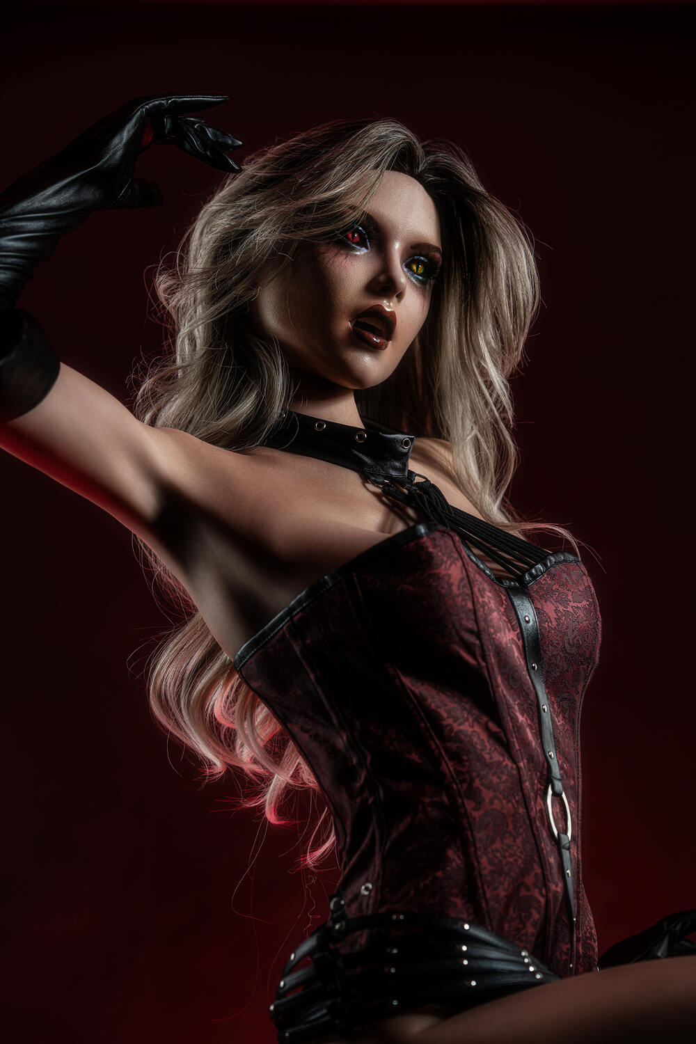 Yetta - Medieval female vampire with sexual thirst doll, Head (GE95-3) Anmodolls Zelex dolls - SILICONE
