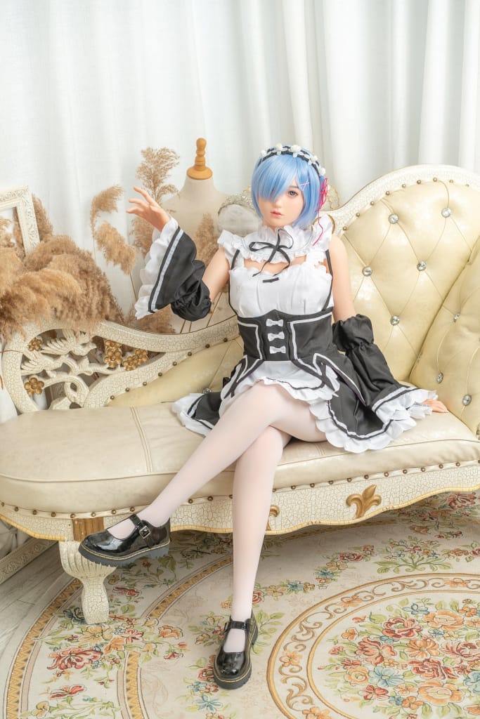 Leah - Blue hair maid dress realistic Silicone sex doll Anmodolls Zelex dolls - SILICONE