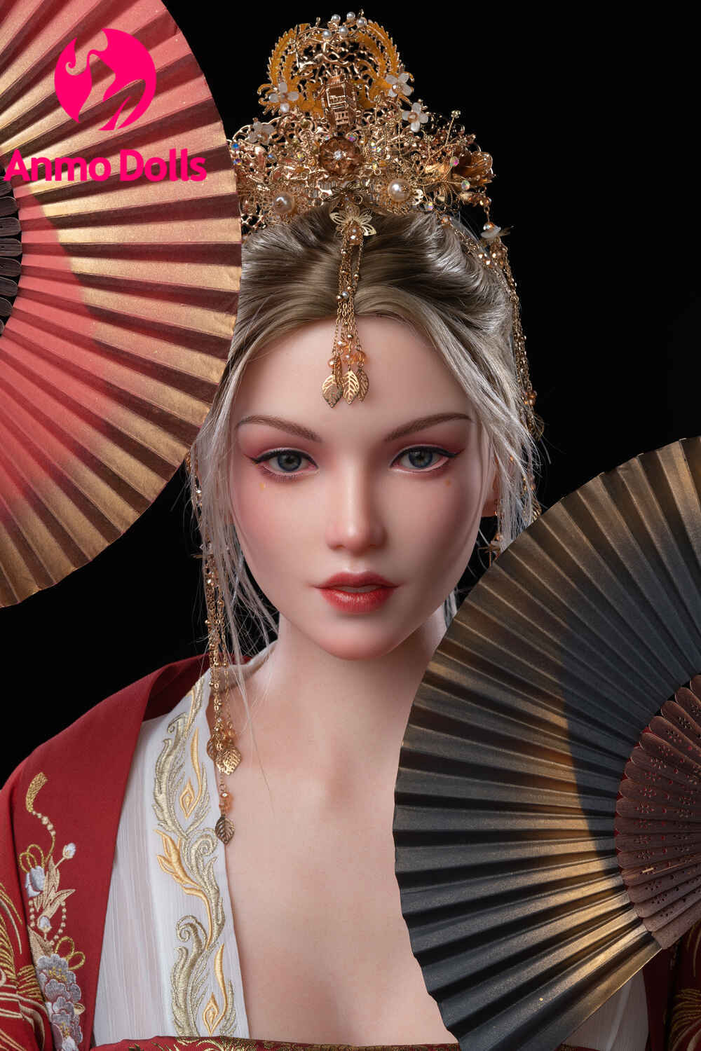 Rae - Japanese style female emperor Silicone sex doll - Head (GE53) Anmodolls Zelex dolls - SILICONE