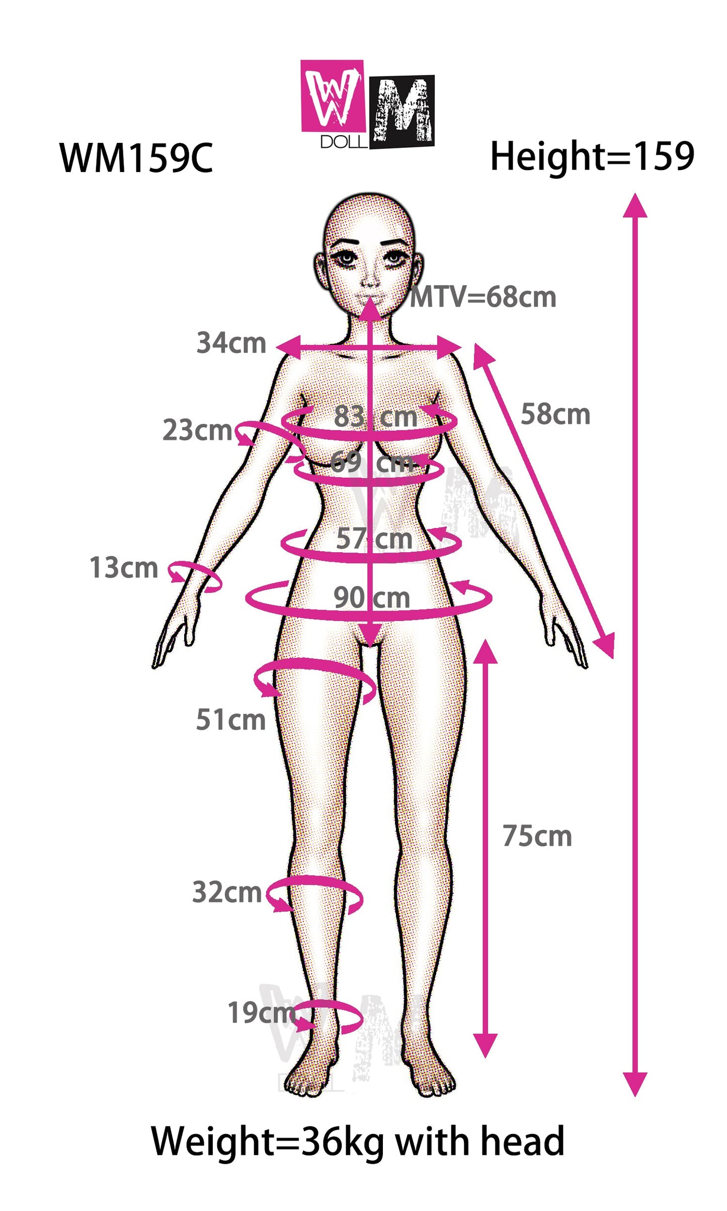 wm-159cm-c-chika - High-quality realistic doll, USA love doll, Europe sex dolls