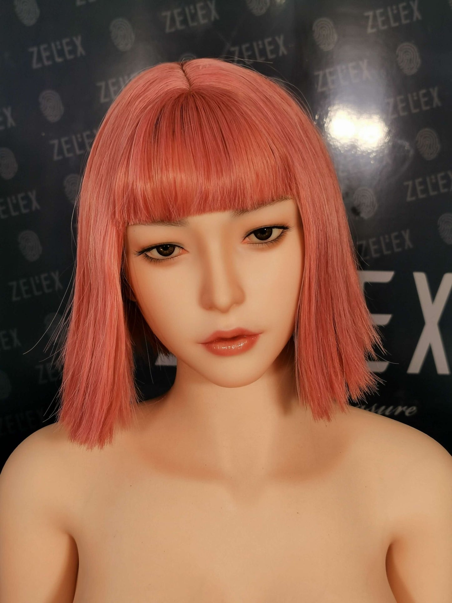 Shirley - Fashion Cool Red Short Hair Silicone love Doll with lightsaber - Head: GE70 Anmodolls Zelex dolls - SILICONE