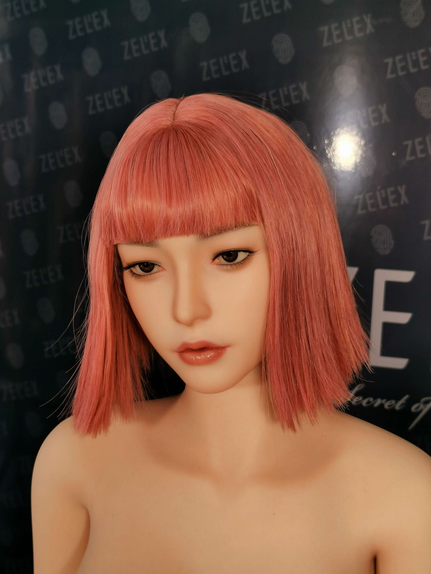Shirley - Fashion Cool Red Short Hair Silicone love Doll with lightsaber - Head: GE70 Anmodolls Zelex dolls - SILICONE