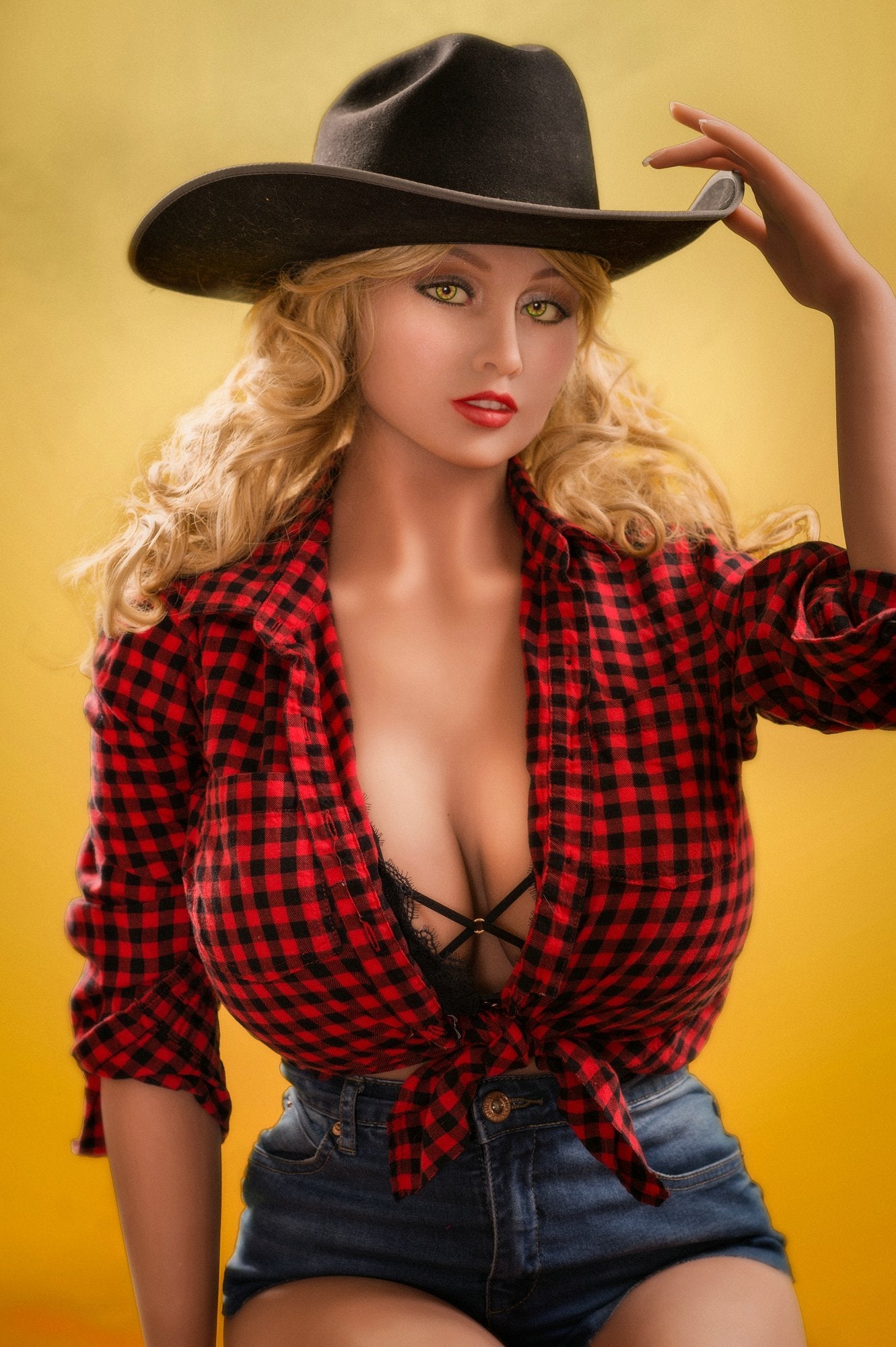 Unleash Your Inner Cowboy with Aleesha: 171cm Sex Doll with Hot Body and Seductive Curly Hair Anmodolls YL
