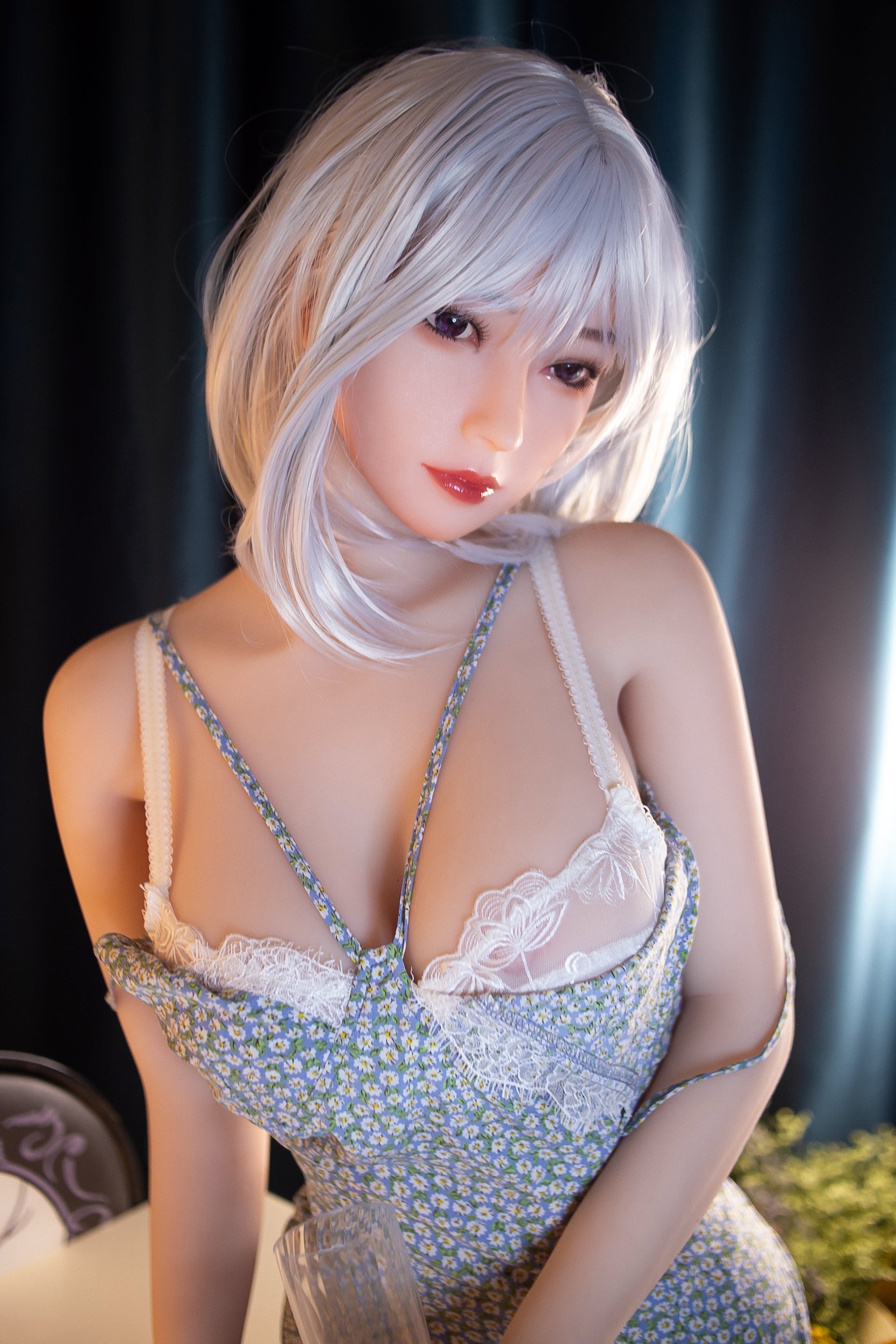 Edwina - 158cm +#84 Silver haired sexy Asian sex doll -TPE Sex Doll by Anmodolls