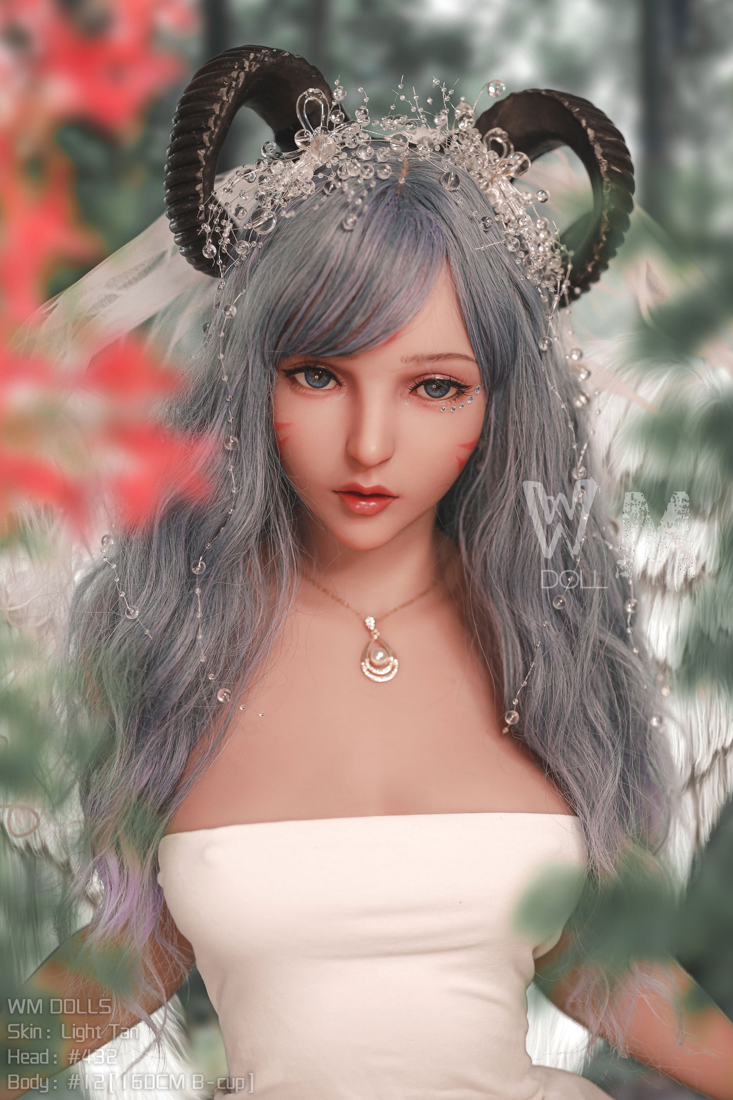 Alisan: WM Sex Doll, Teenage Gray-Haired Angel with Wings, Head No.432