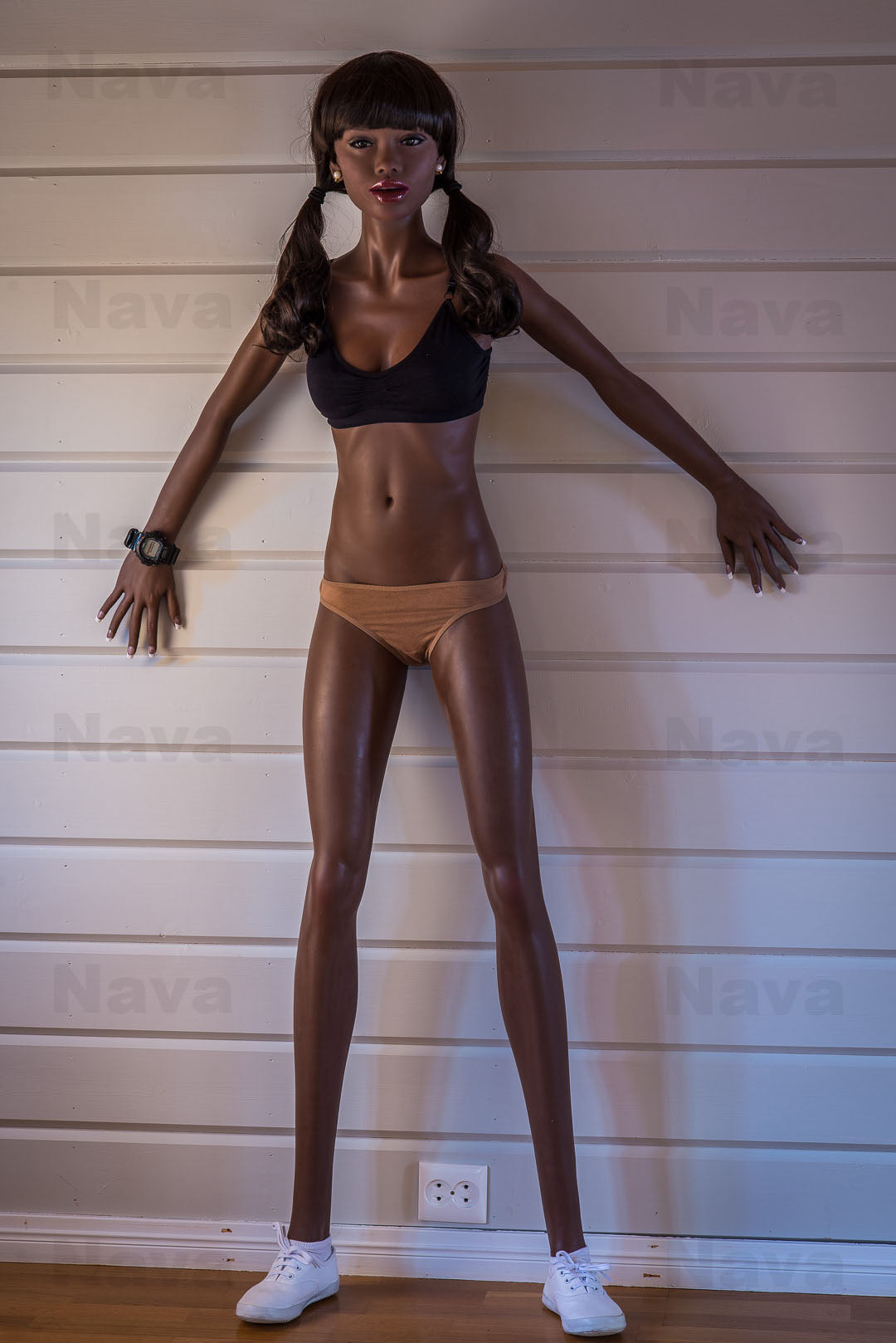 wm-168cm-a-cup-ebony-doll-nava - High-quality realistic doll, USA love doll, Europe sex dolls