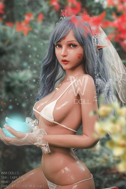 Alisan: WM Sex Doll, Teenage Gray-Haired Angel with Wings, Head No.432 Anmodolls WM DOLLS - TPE