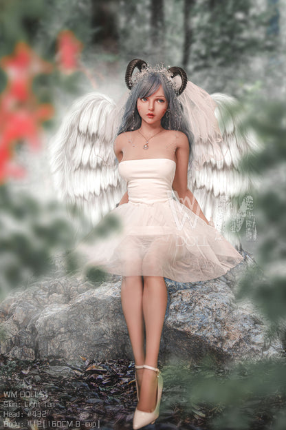 Alisan: WM Sex Doll, Teenage Gray-Haired Angel with Wings, Head No.432 Anmodolls WM DOLLS - TPE