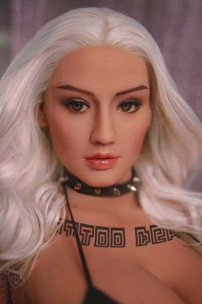 Big Breasts Natalie: 171cm Hot Sex Doll with Tattoos and White Hair