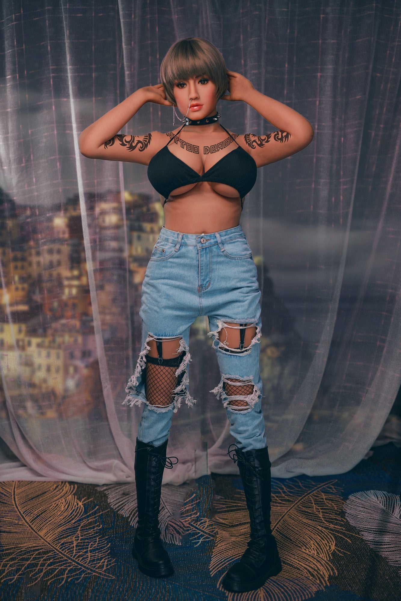 Sexy Riya: 171cm Hot Body and Big Breasts Sex Doll Smoking a Cigarette Anmodolls YL
