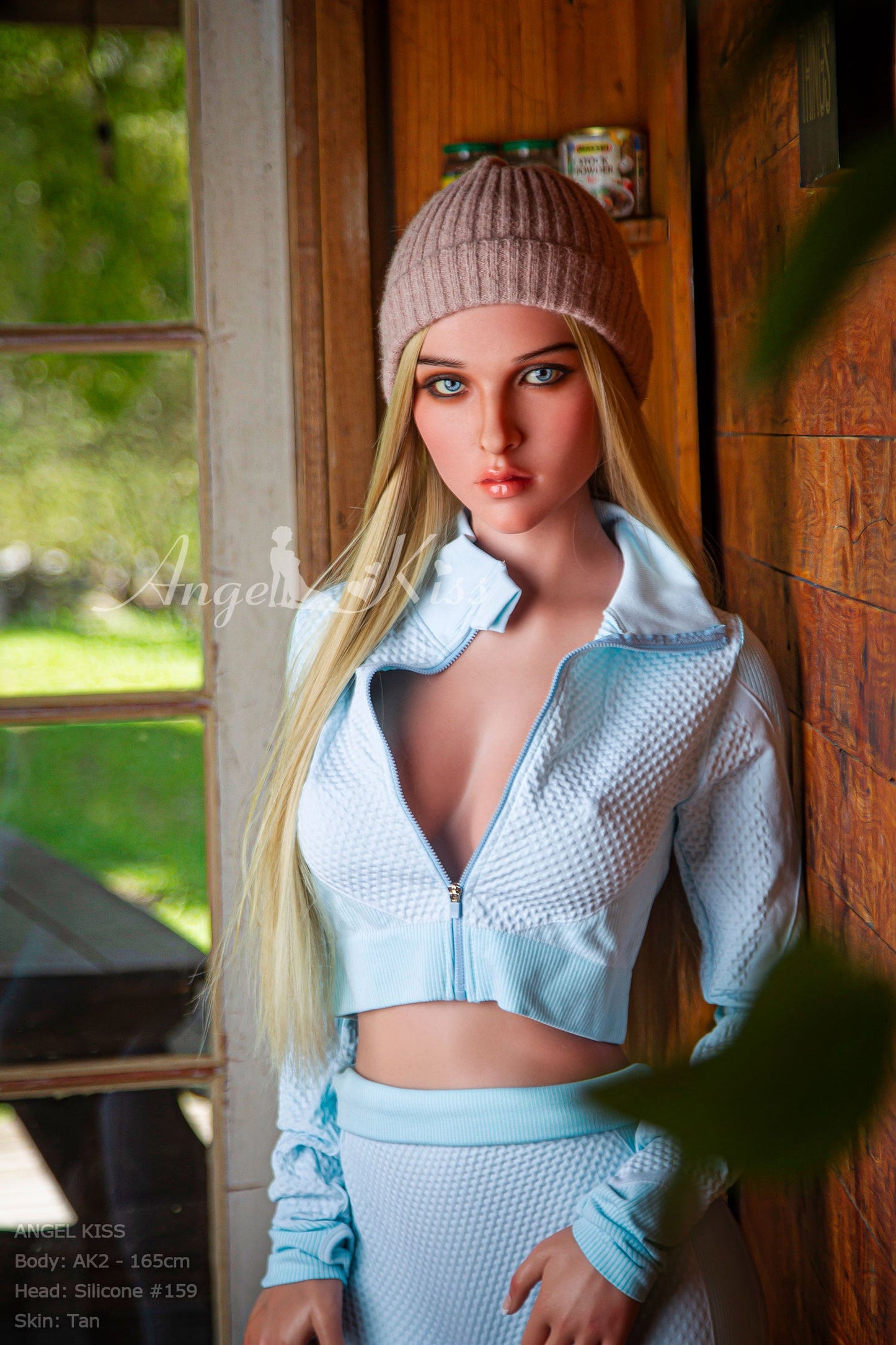 Earth - AK165cm+S#159 Beautiful sex blonde doll with Tan skin and beautiful long legs Anmodolls Angelkisslovedoll - Silicone