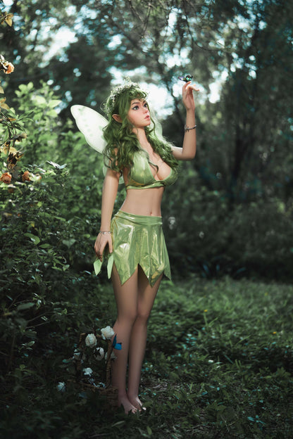 OrangeIn Ava Brown 159cm Cosplay Elf D-Cup Silicone Doll: A love doll designed for realism and quality. Perfect choice for those seeking an intimate companion.