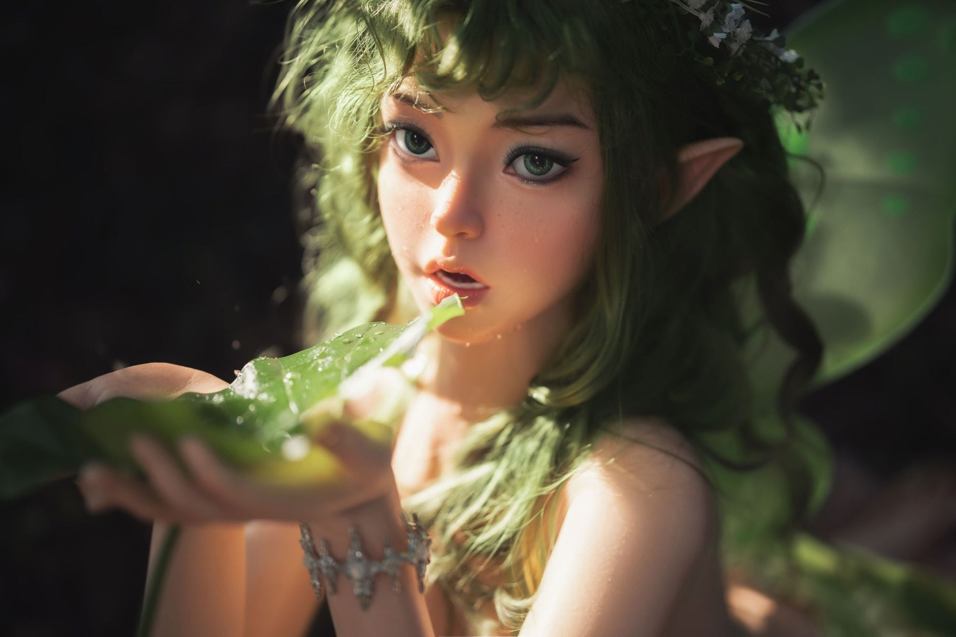 OrangeIn Ava Brown 159cm Cosplay Elf D-Cup Silicone Doll: A sex doll designed for realism and quality. Perfect choice for those seeking an intimate companion.
