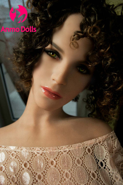 Majestic Aurora: The Curly-Haired, Buxom Beauty YL Sex Doll at 160cm