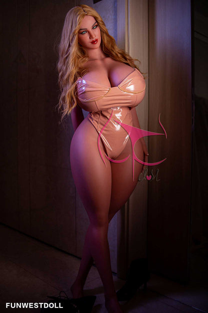 Embrace Your Wildest Dreams with Sibylle, the Leather Tight Dress BBW Sex Doll