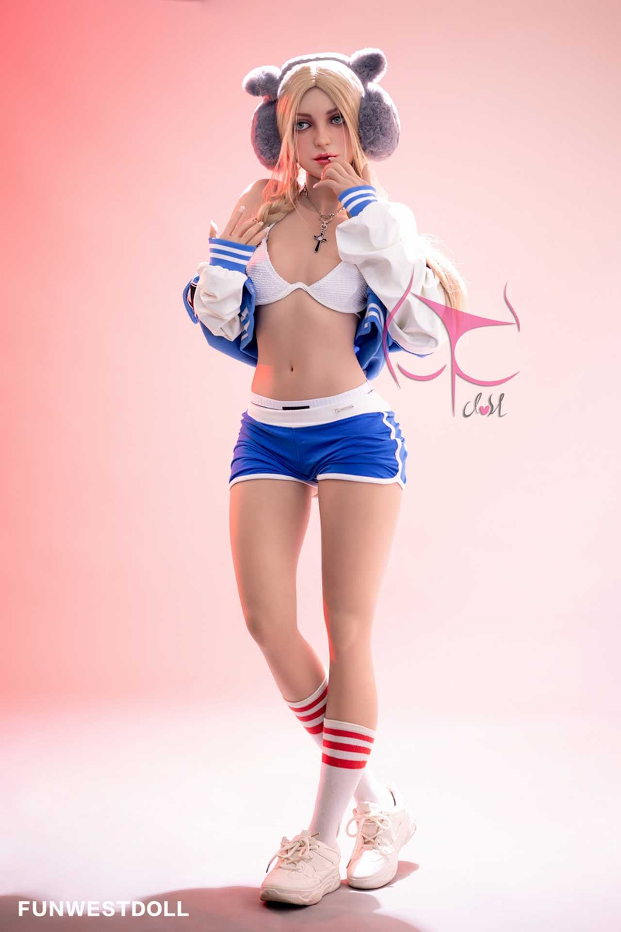 Funwest Luann: 159cm TPE Doll with A-Cup Breasts, Hot Body, and Blue Training Outfit